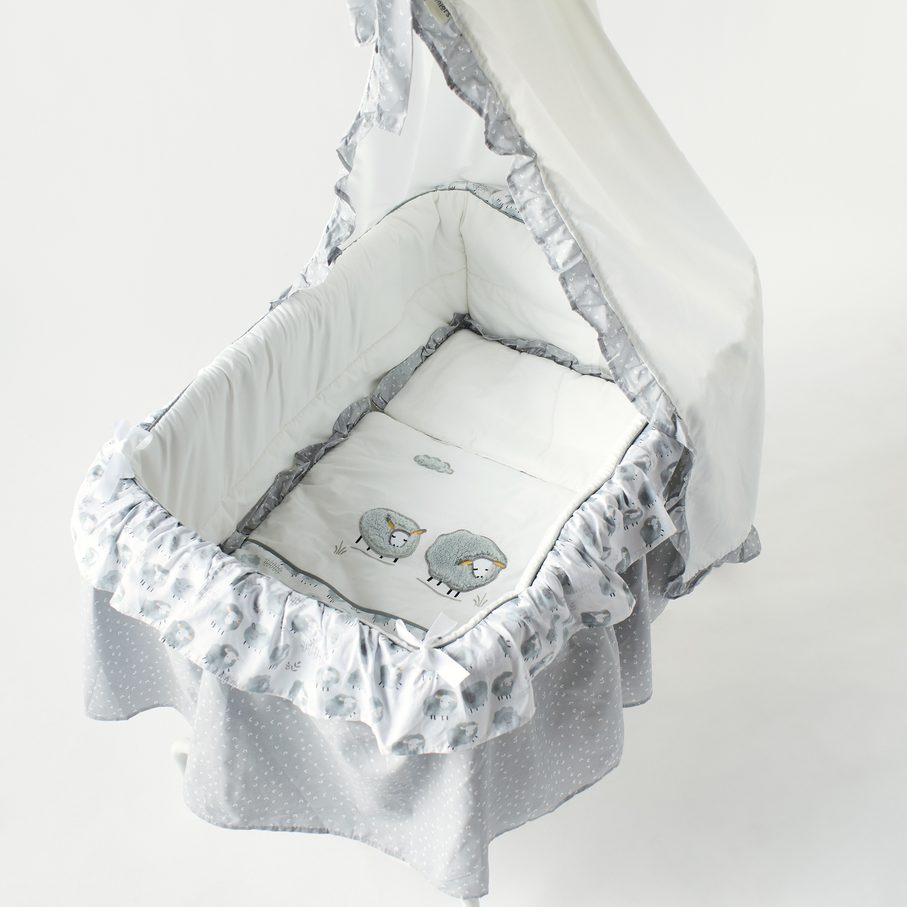 Juniors Tanveer Sheep Print Bassinet-baby-nursery-furniture-cribsandbeds-bassinets-image-3