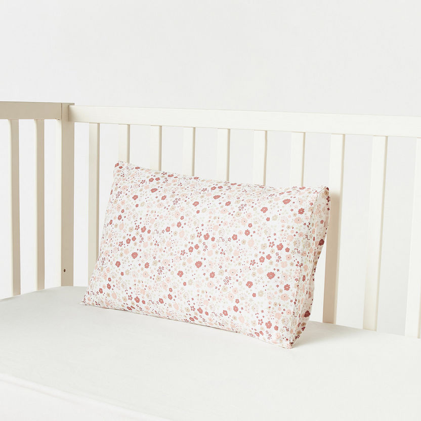 Juniors Floral Print Pillow Case - 25x36 cm-Baby Bedding-image-1