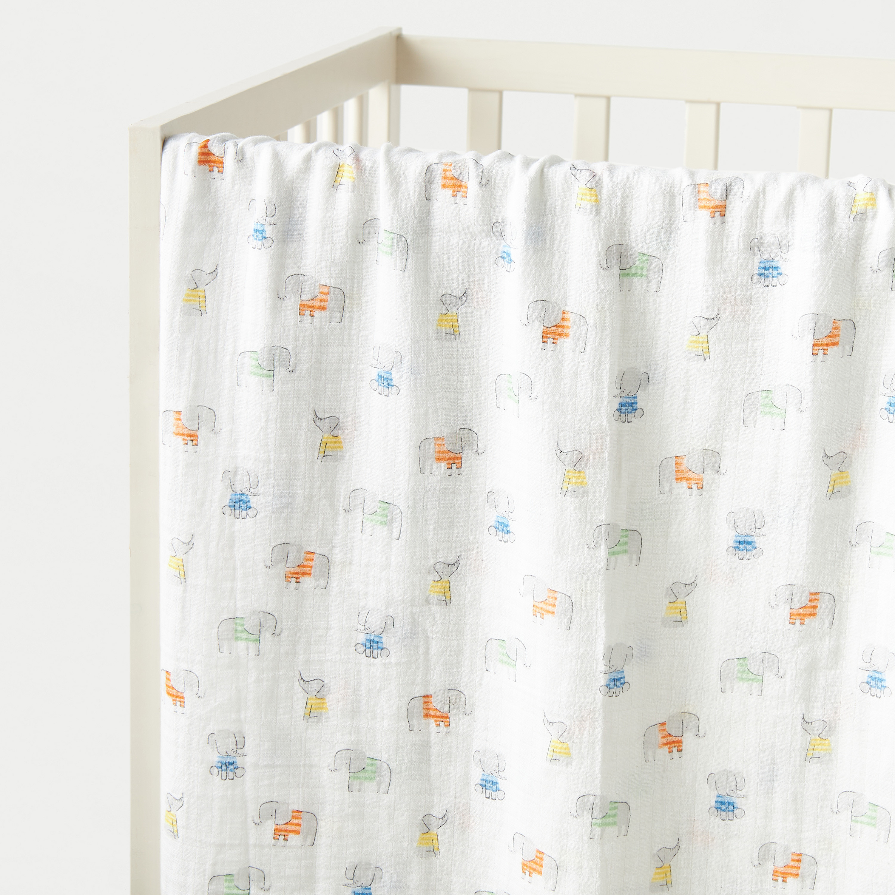 Giggles All-Over Elephant Print Bamboo Muslin Single Swaddle-baby-nursery-blanketsandswaddles-swaddlesandsleepingbags-image-2