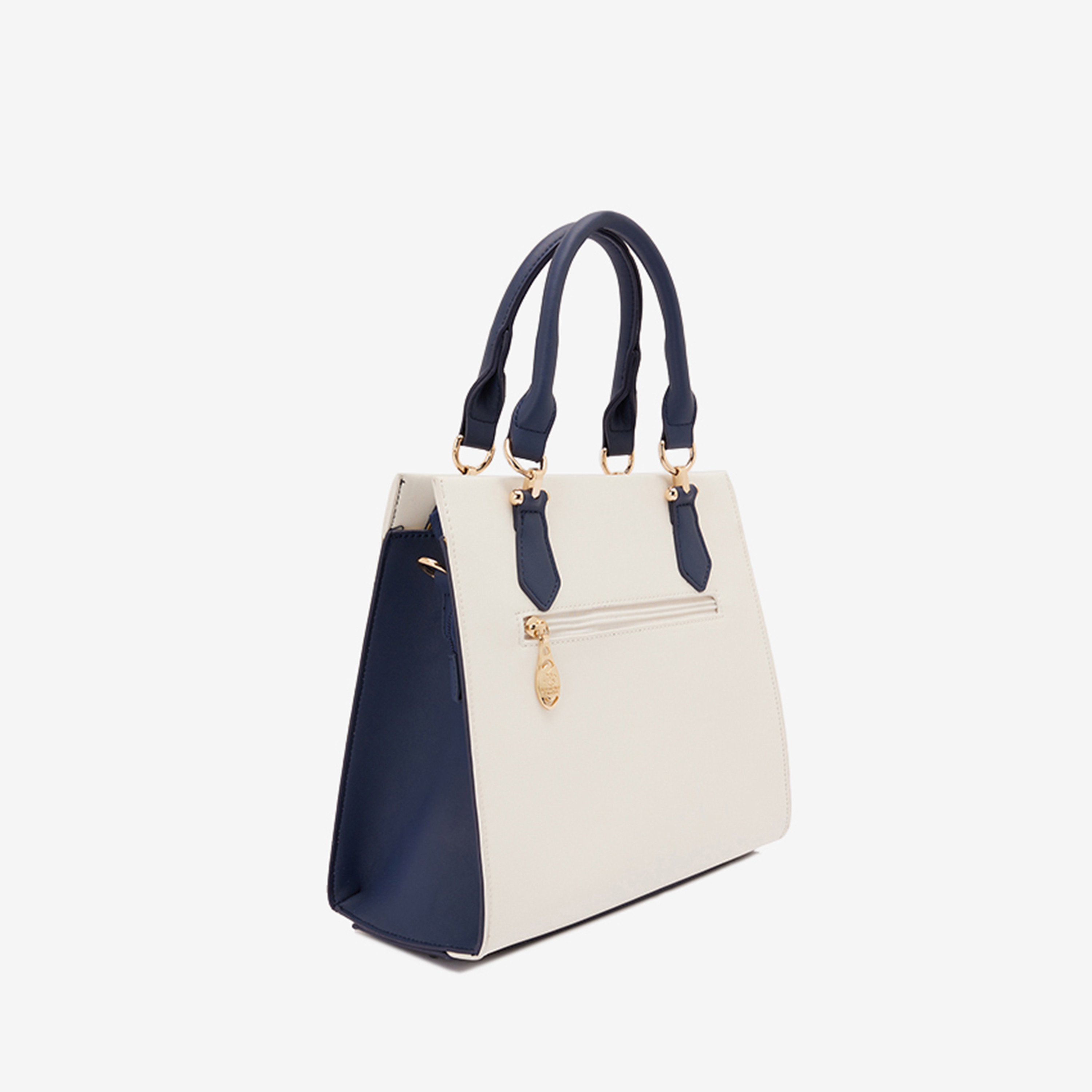 Navy blue hotsell and white handbags