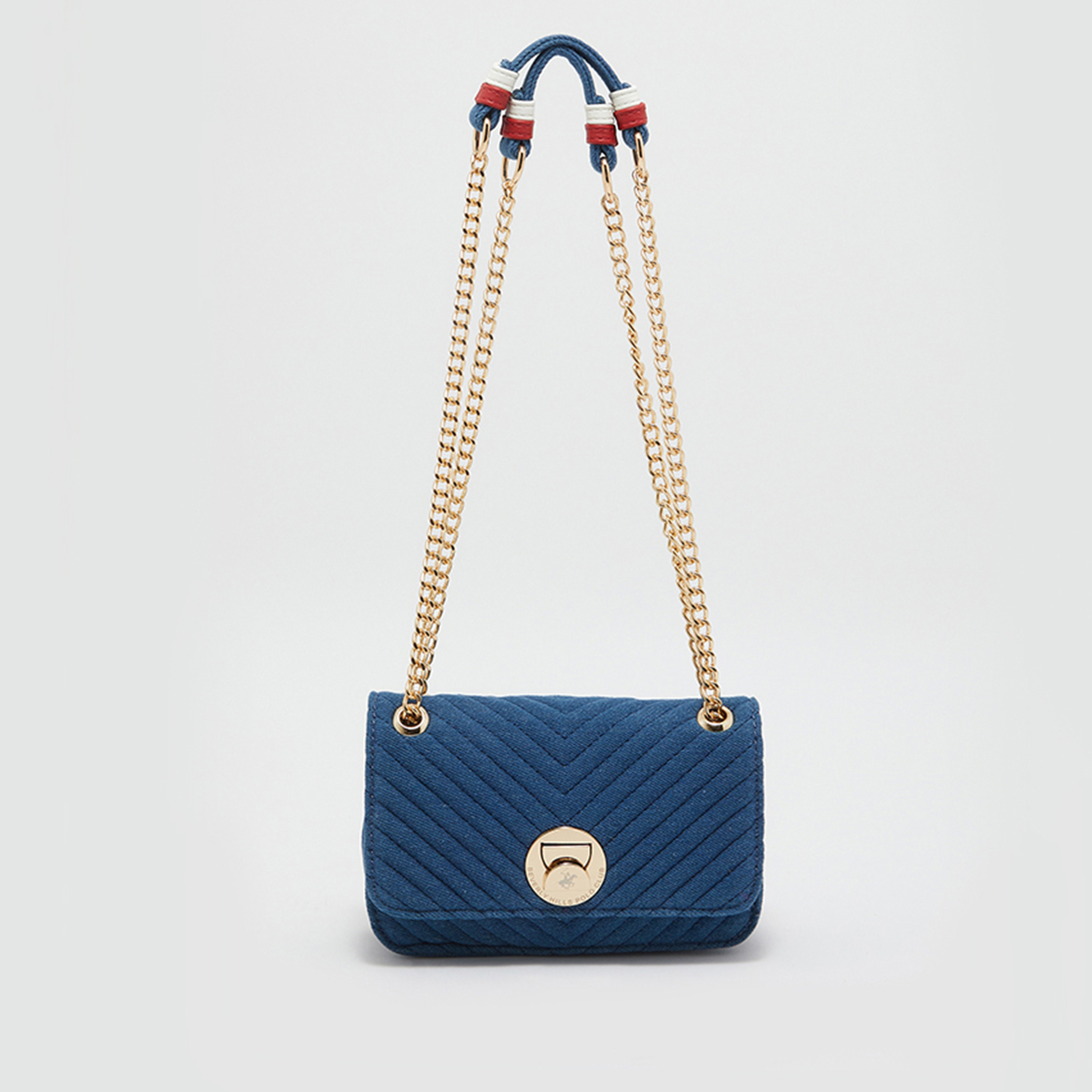 Navy chain bag online