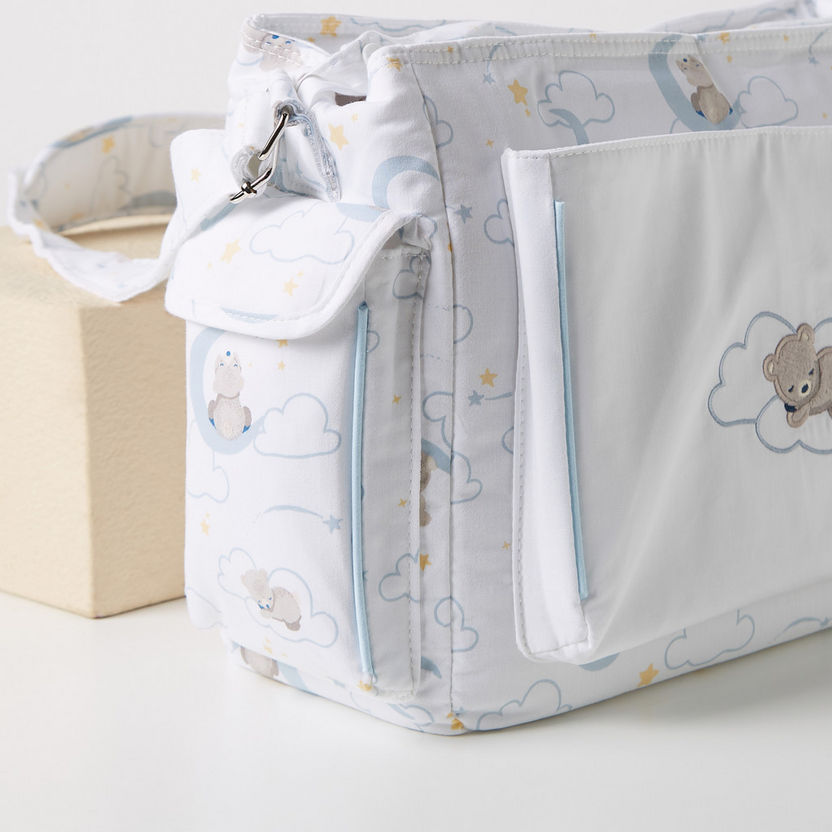 Giggles All-Over Graphic Print Diaper Bag with Changing Mat and Zip Closure-Diaper Bags-image-4