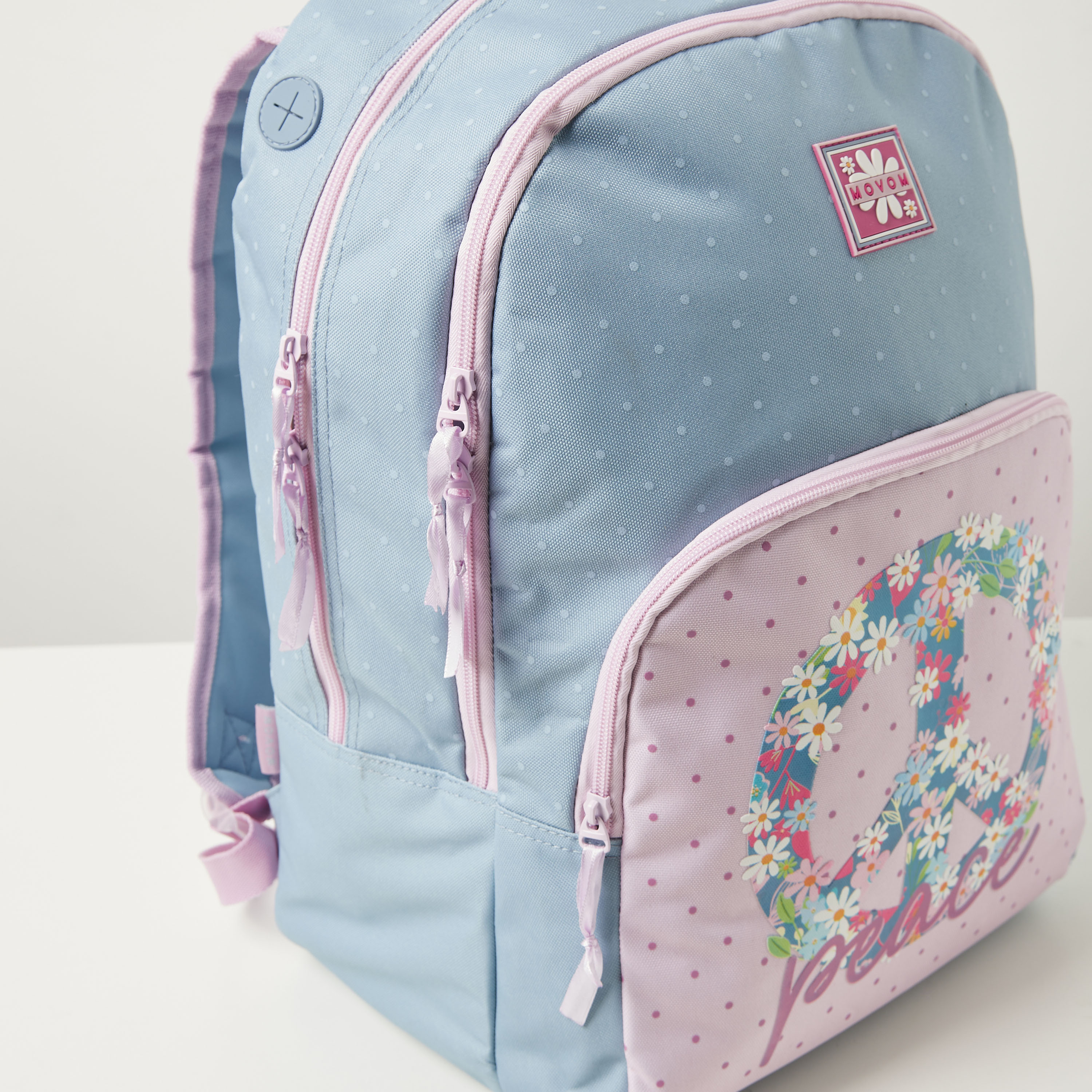 Movom Floral Print Backpack with Adjustable Shoulder Straps - 17 inches-school-bagsandbackpacks-backpacks-image-3