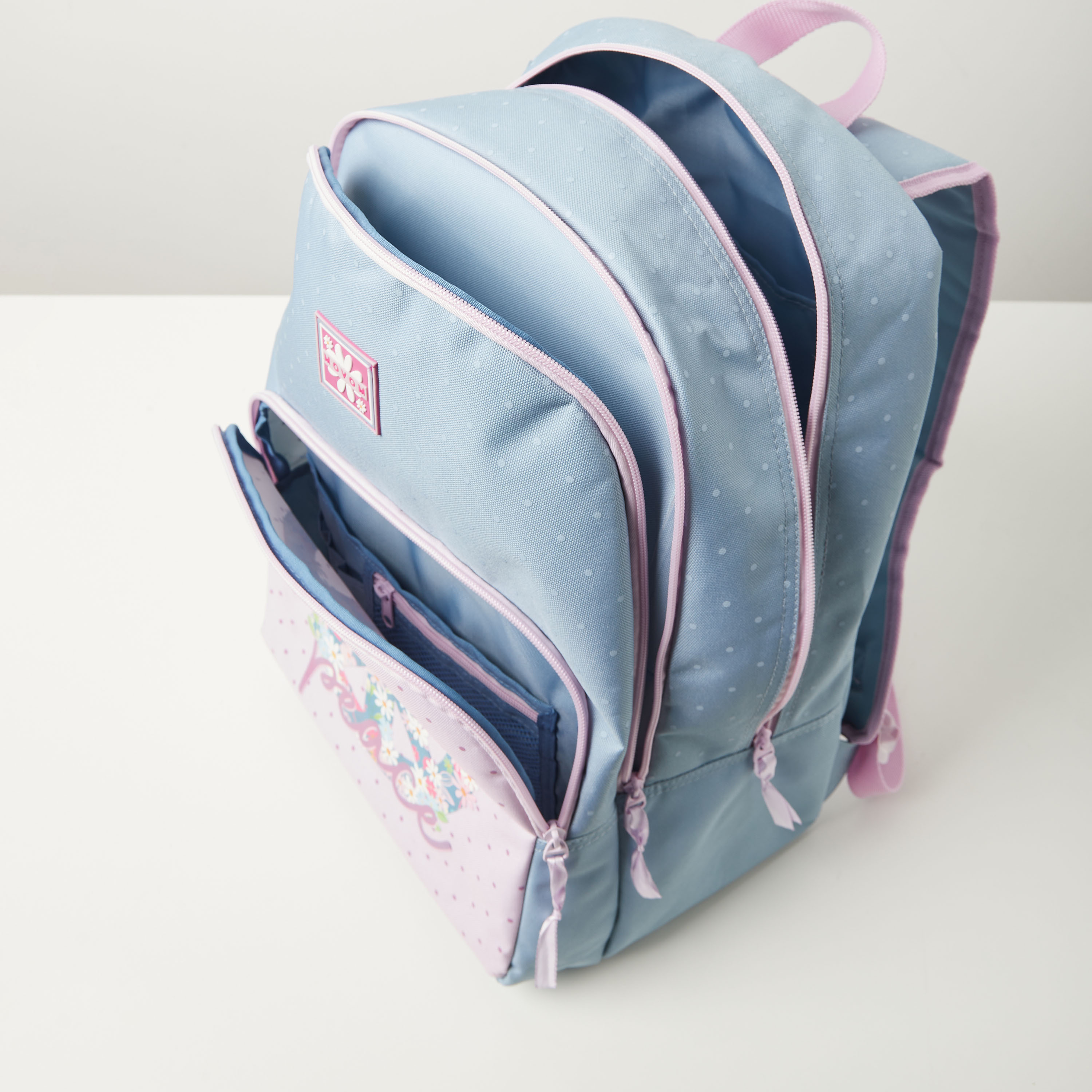 Movom Floral Print Backpack with Adjustable Shoulder Straps - 17 inches-school-bagsandbackpacks-backpacks-image-5