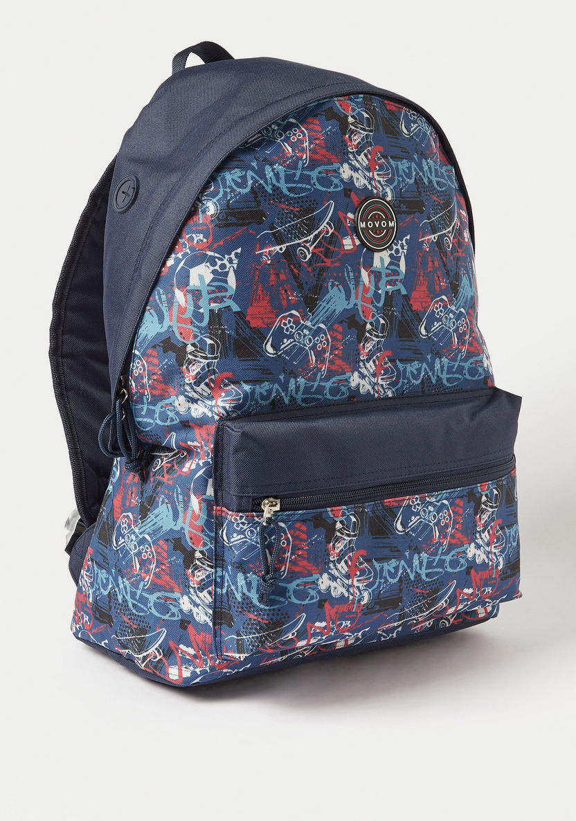 Movom Printed Backpack - 17 inches-Backpacks-image-1