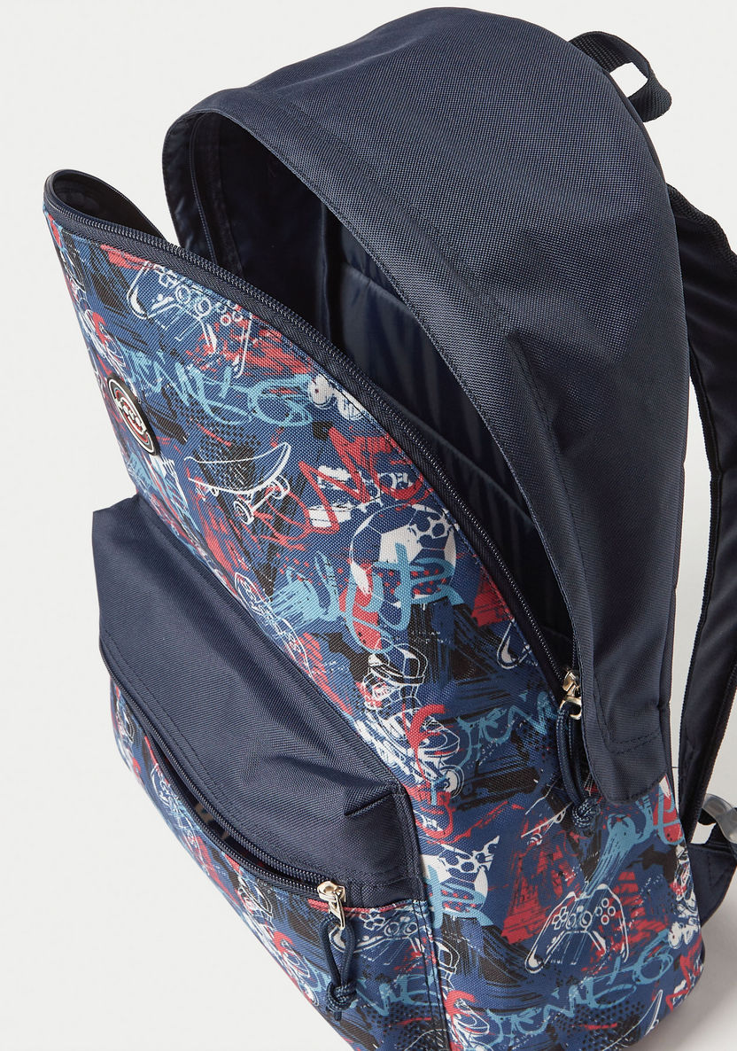 Movom Printed Backpack - 17 inches-Backpacks-image-4