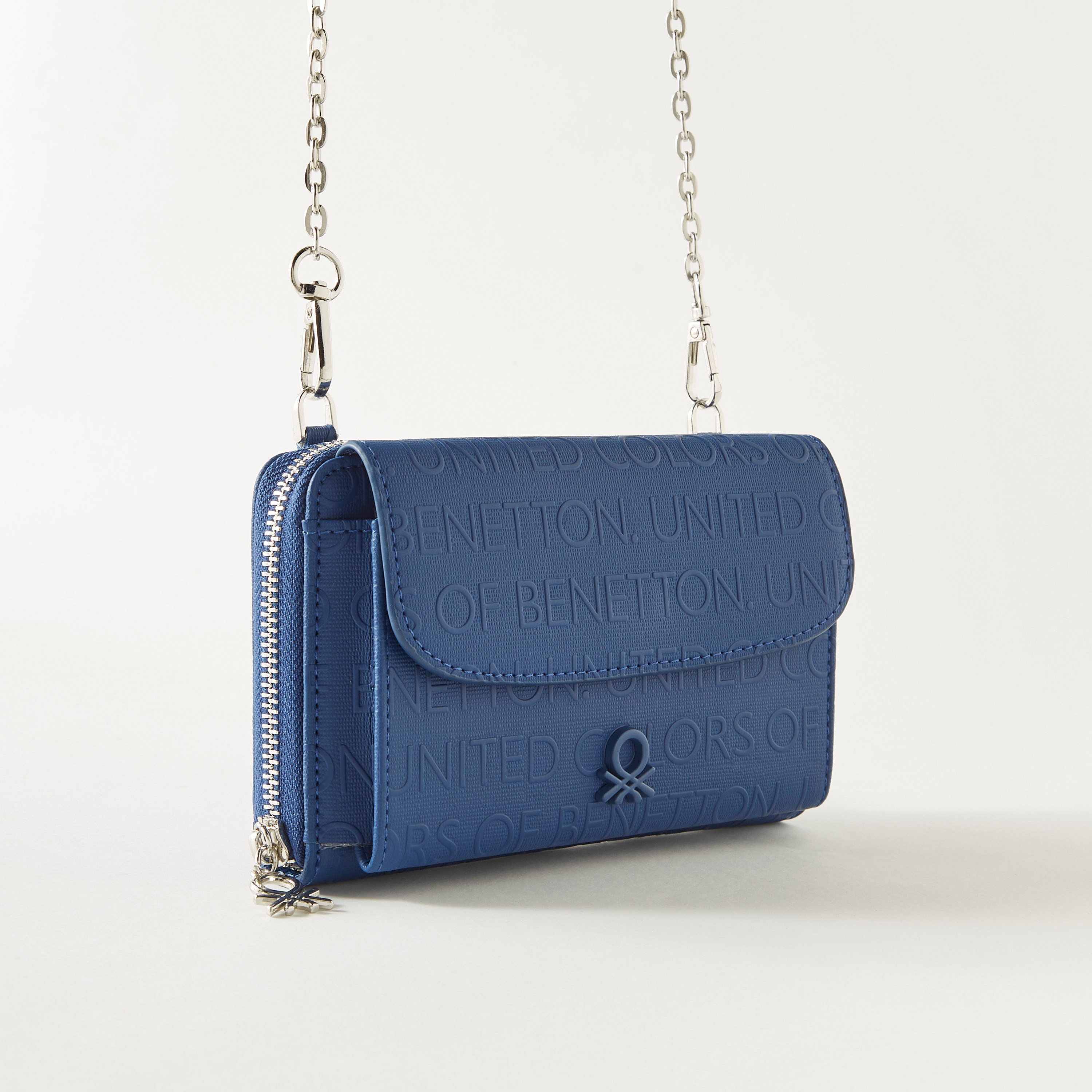 United Colors of Benetton Embossed Crossbody Bag with Chain Strap-women-bagsandwallets-handbags-image-3