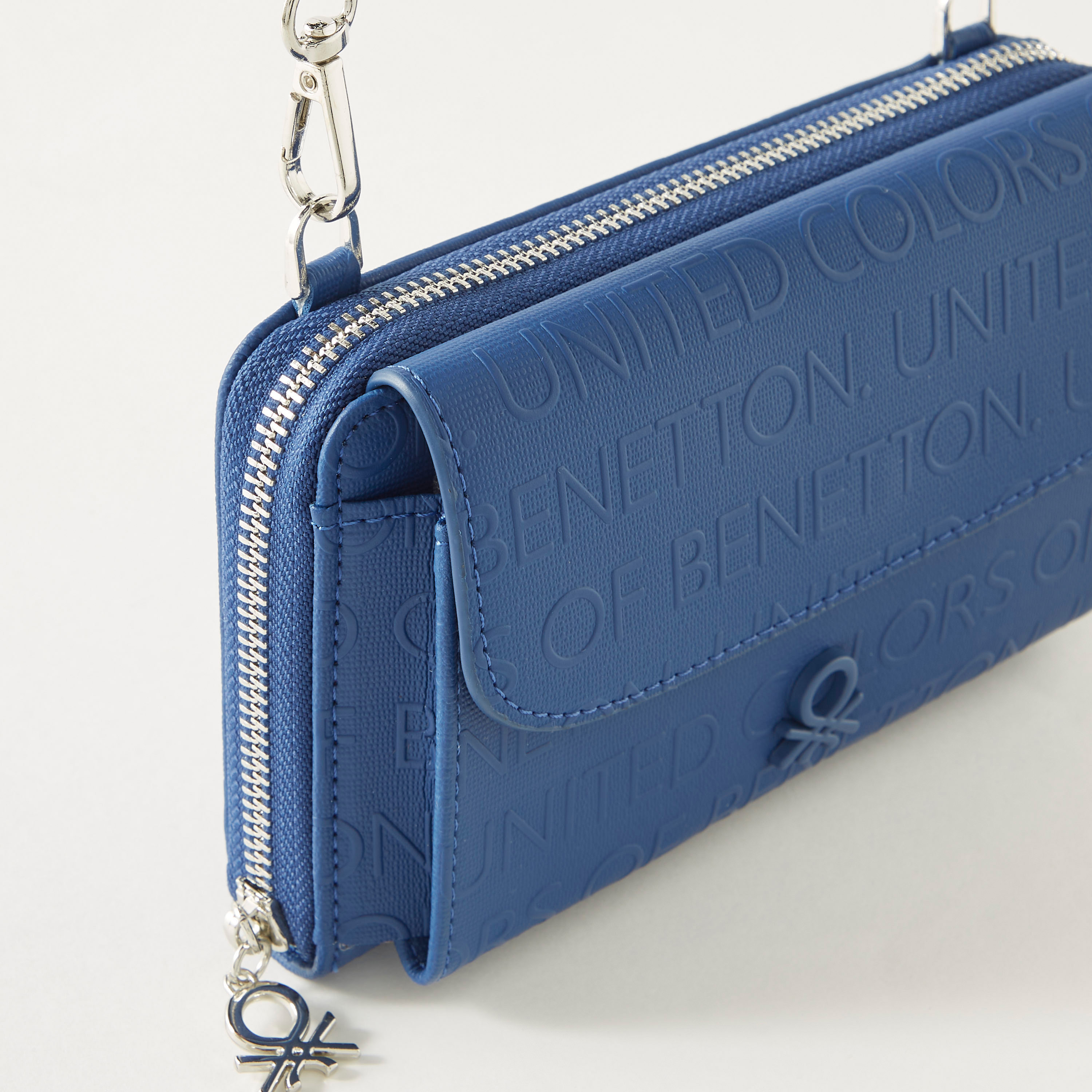 United Colors of Benetton Embossed Crossbody Bag with Chain Strap-women-bagsandwallets-handbags-image-4