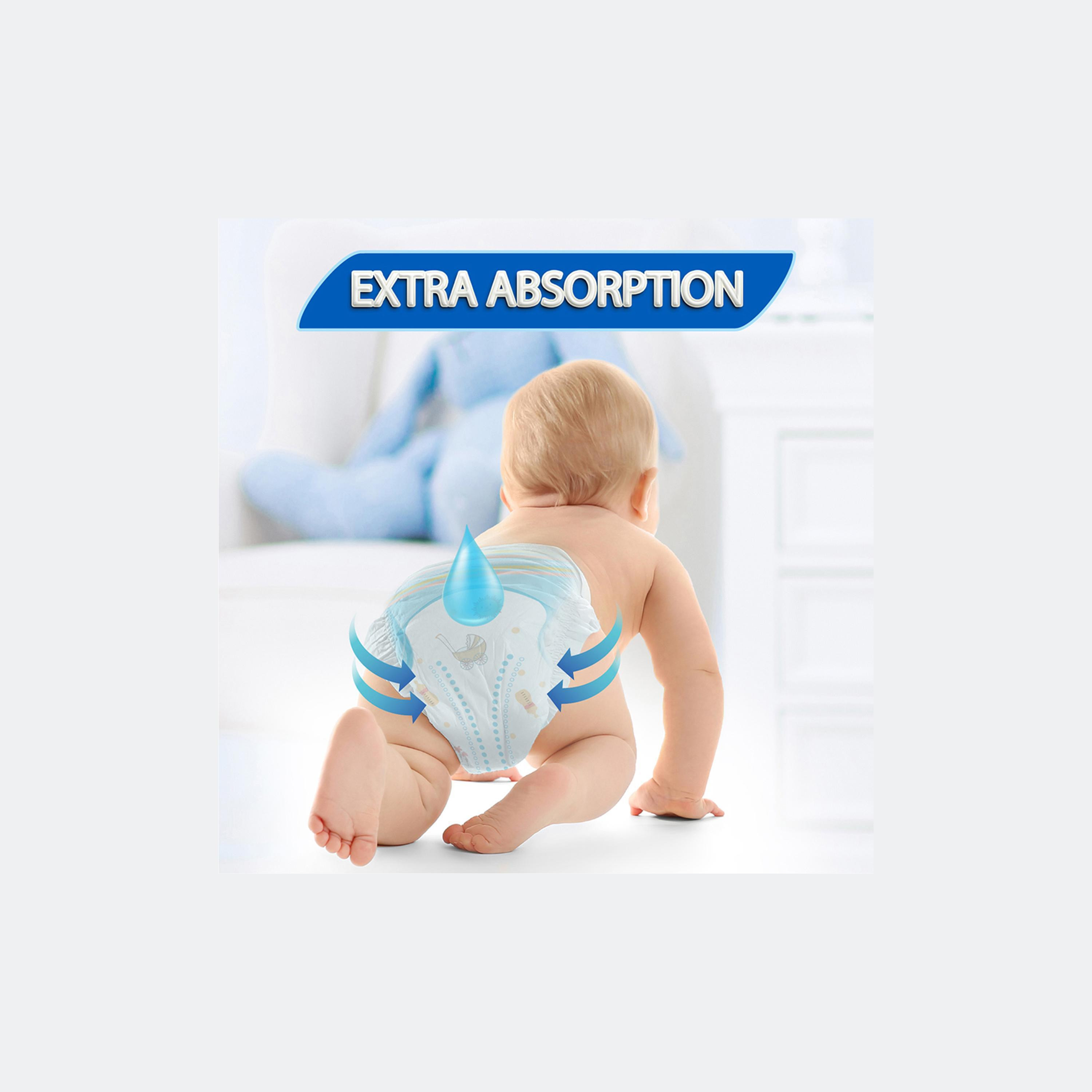 Bambi Extra Absorption Size 3, Medium 92-Diapers Mega Pack - 6-11 kg-baby-diapering-diapers-image-2