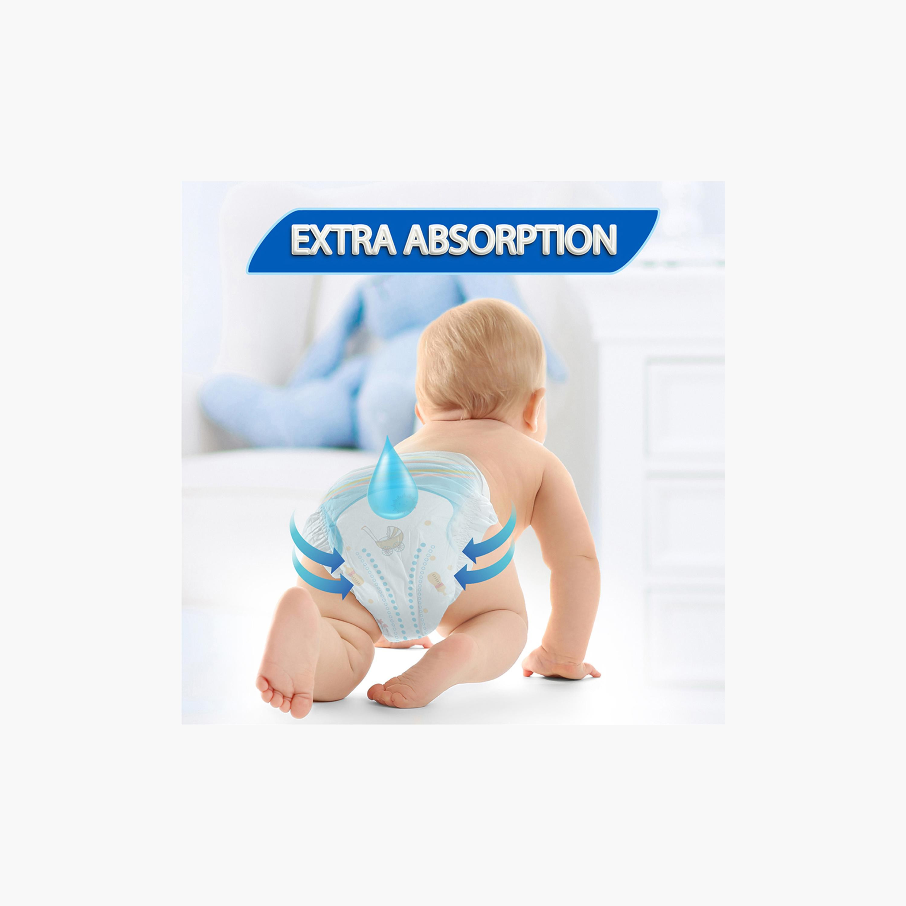 Bambi Extra Absorption Size 3, Medium 140-Diapers Super Pack - 6-11 kg-baby-diapering-diapers-image-2