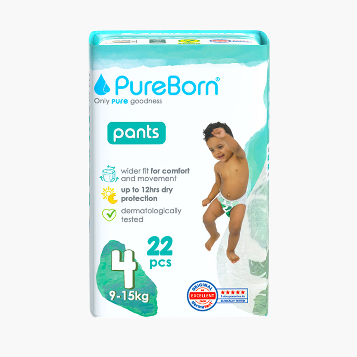 عبوة حفّاضات بانتس متنوعة 22 قطعة مقاس 4 - 9-15 كجم من بيوربورن-baby-diapering-diapers-image-1