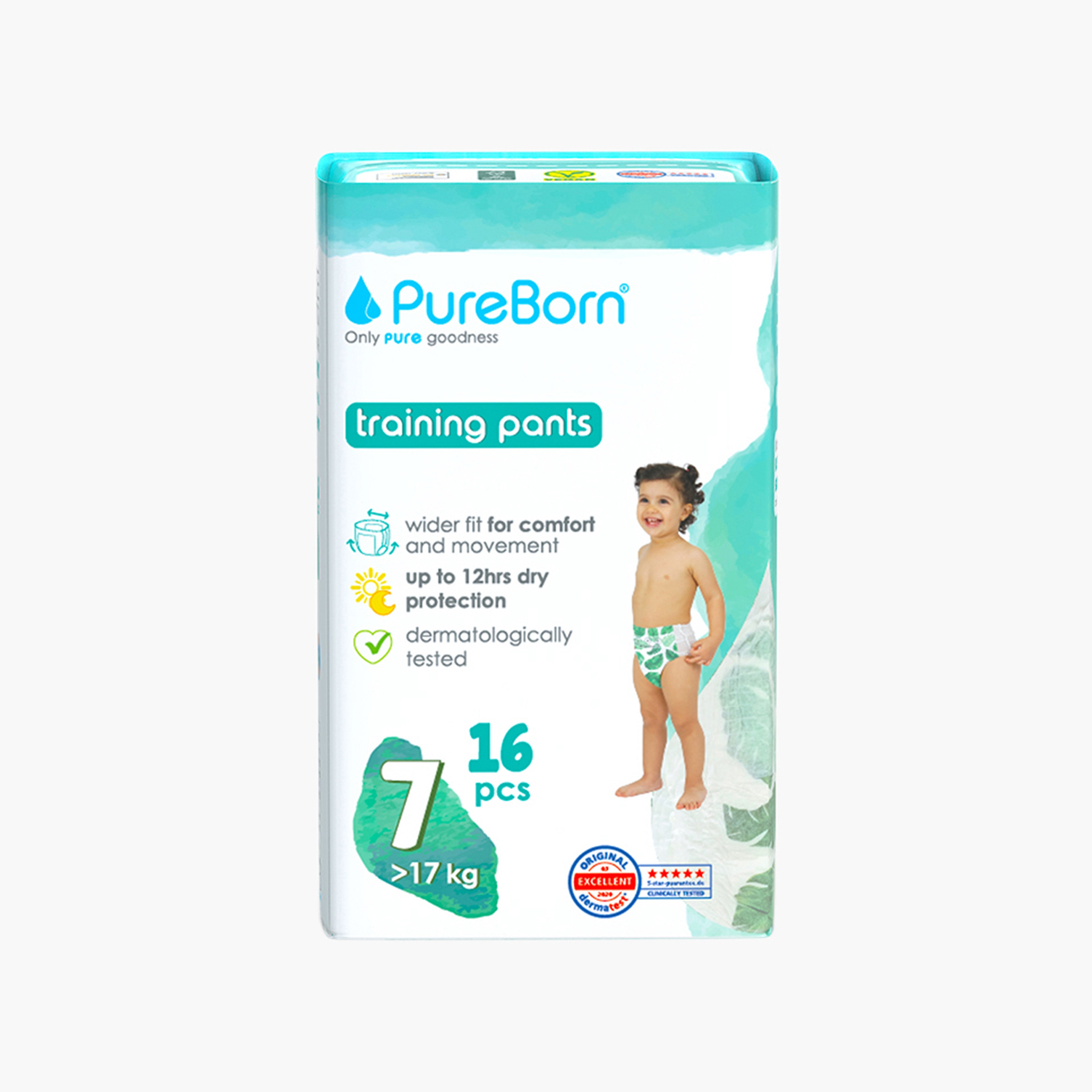 عبوة حفّاضات بانتس متنوعة 16 قطعة مقاس 7 - 17 كجم من بيوربورن-baby-diapering-diapers-image-1