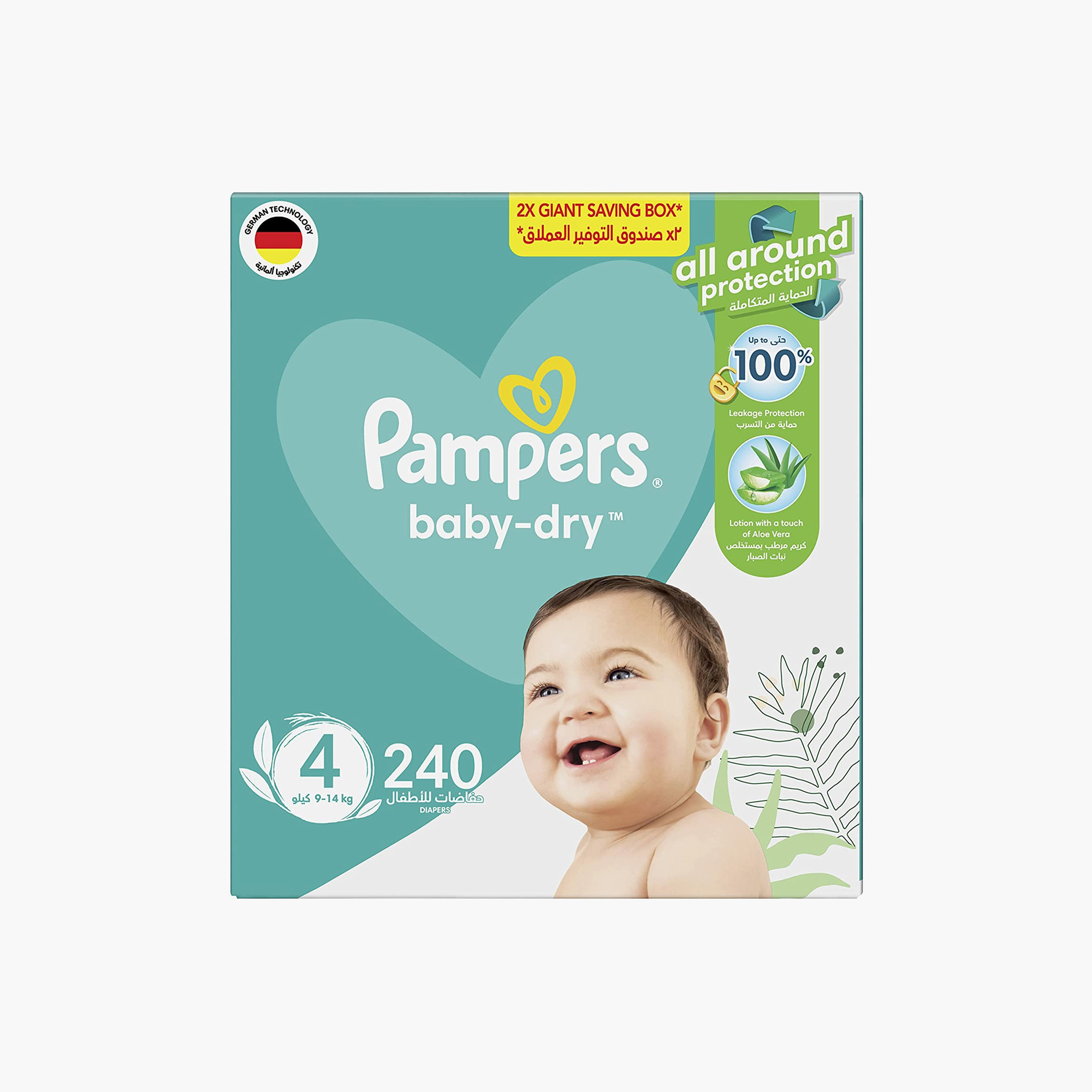 Pampers baby dry large best sale size diapers