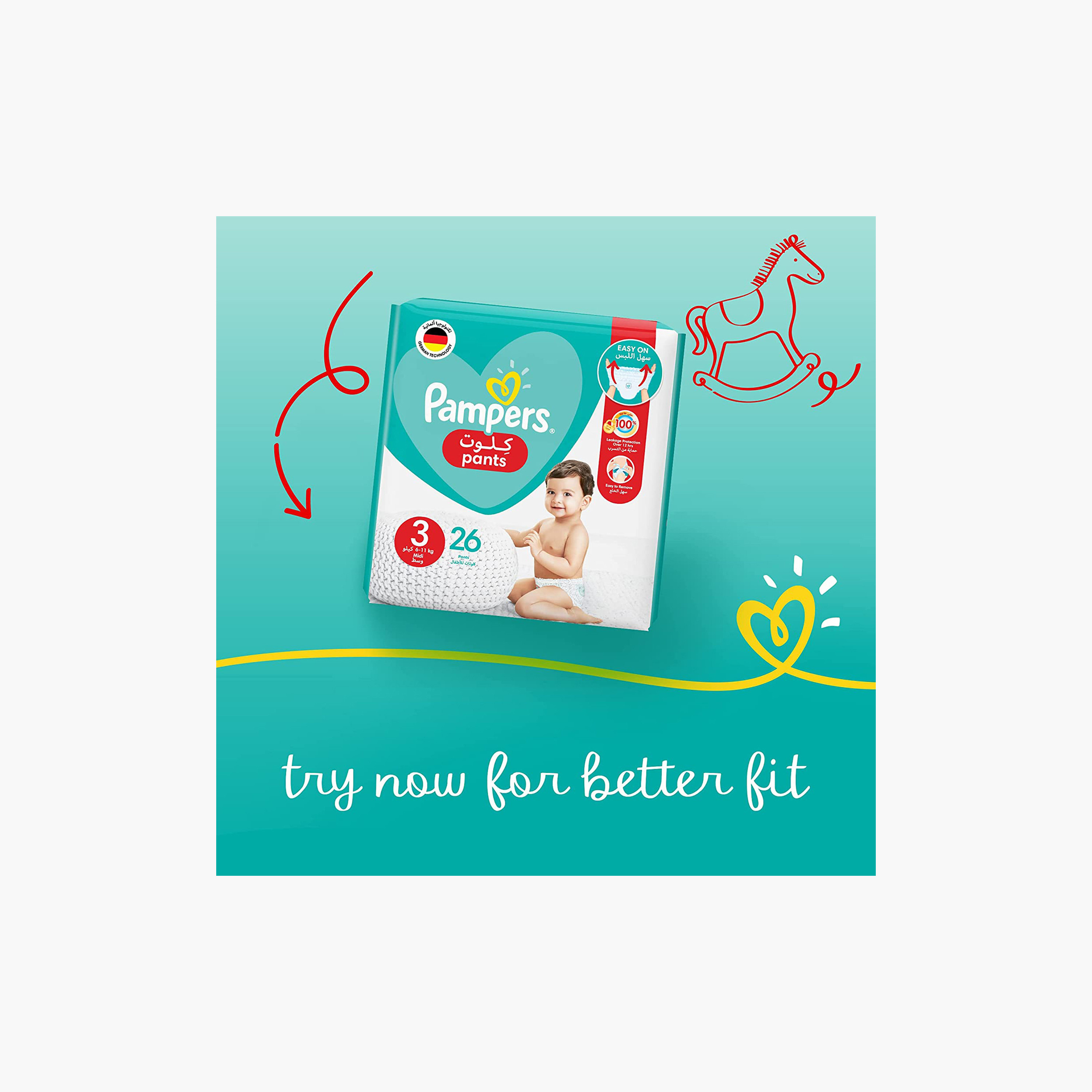 Pampers Baby-Dry Size 3, 136-Diapers Pack - 6-10 kgs-baby-diapering-diapers-image-8