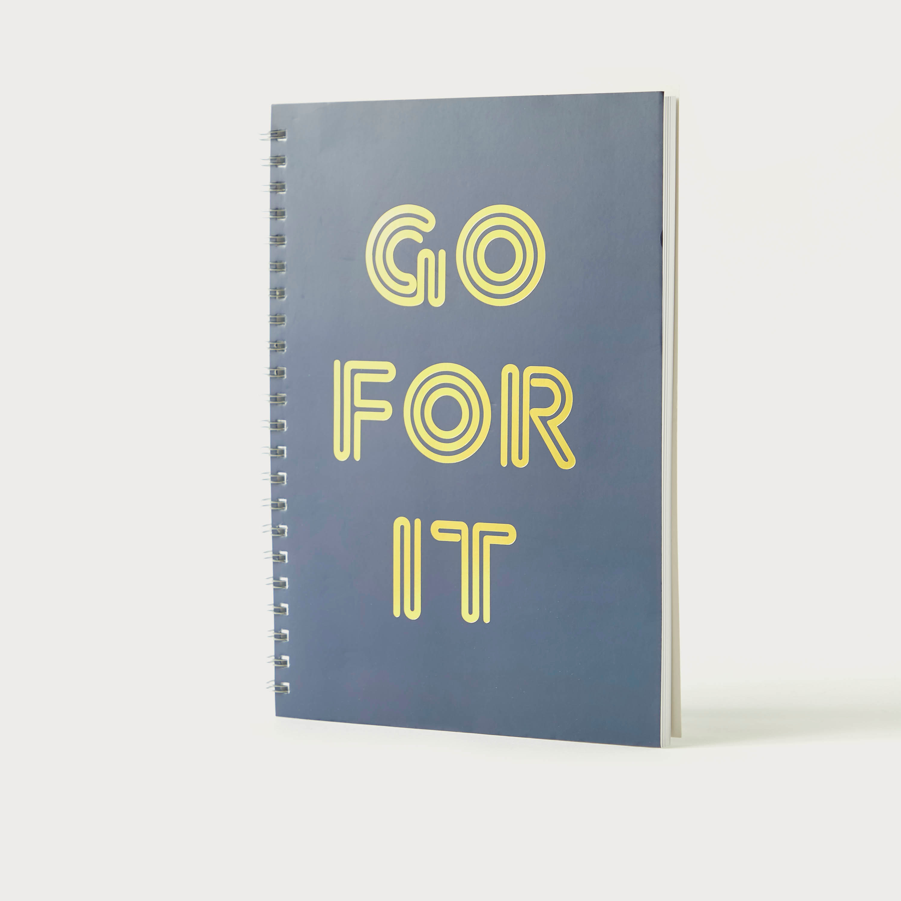 Slogan Print A4 Ruled Spiral Notebook-school-stationery-notebooks-image-1