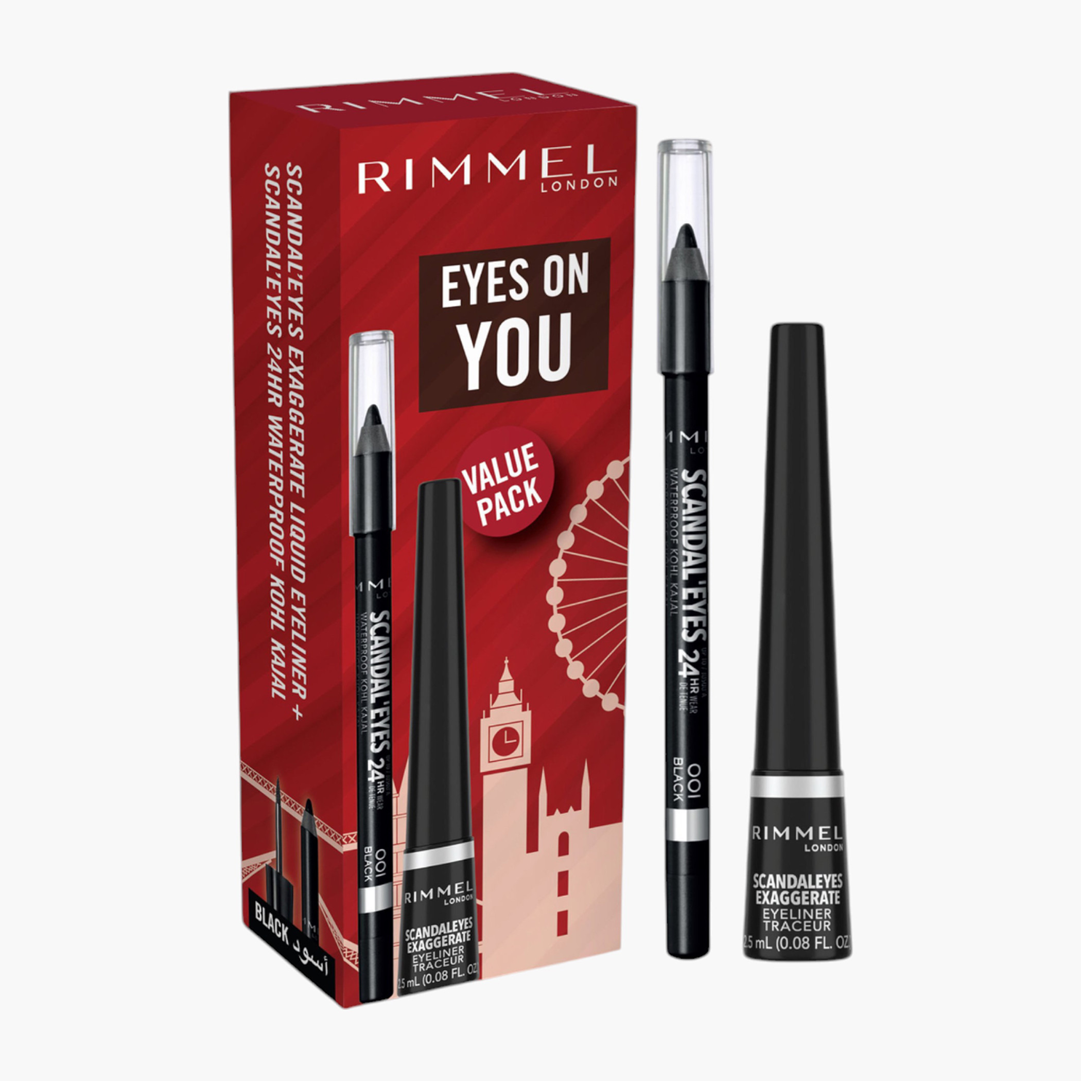 مجموعة آيلاينر سائل وكحل سكاندل آيز إكزاجريت من ريميل-beautyandpersonalcare-makeup-giftsets-image-1