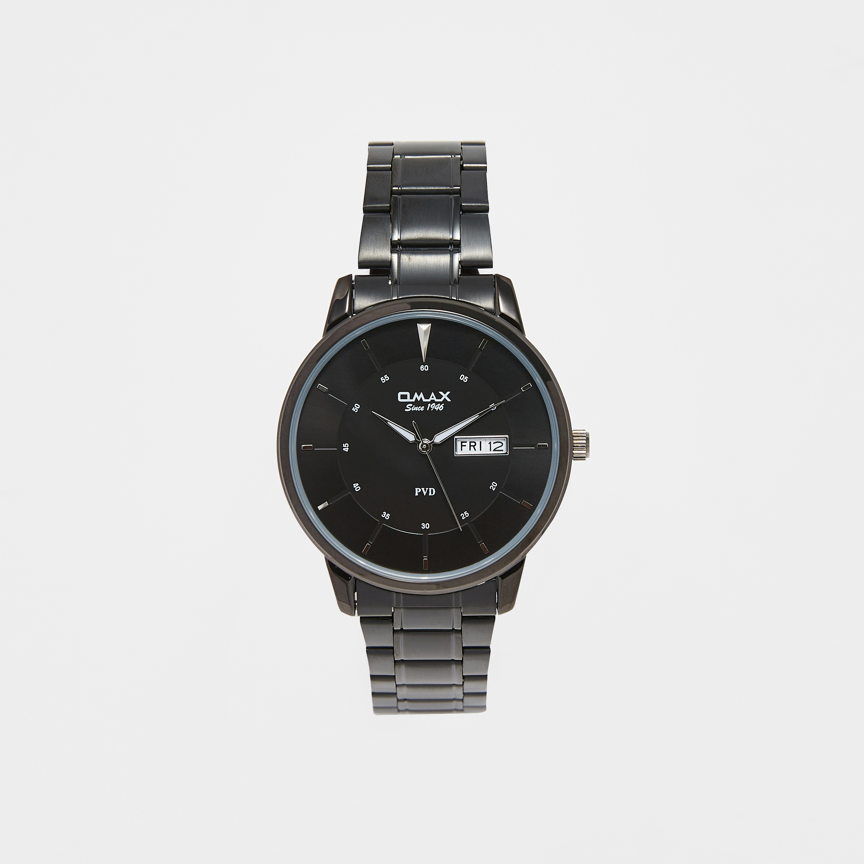  00CC9021NB02 - ساعة انالوج من اوماكس للرجال بمينا اسود مع سوار اسود -men-watchesandjewellery-watches-image-1