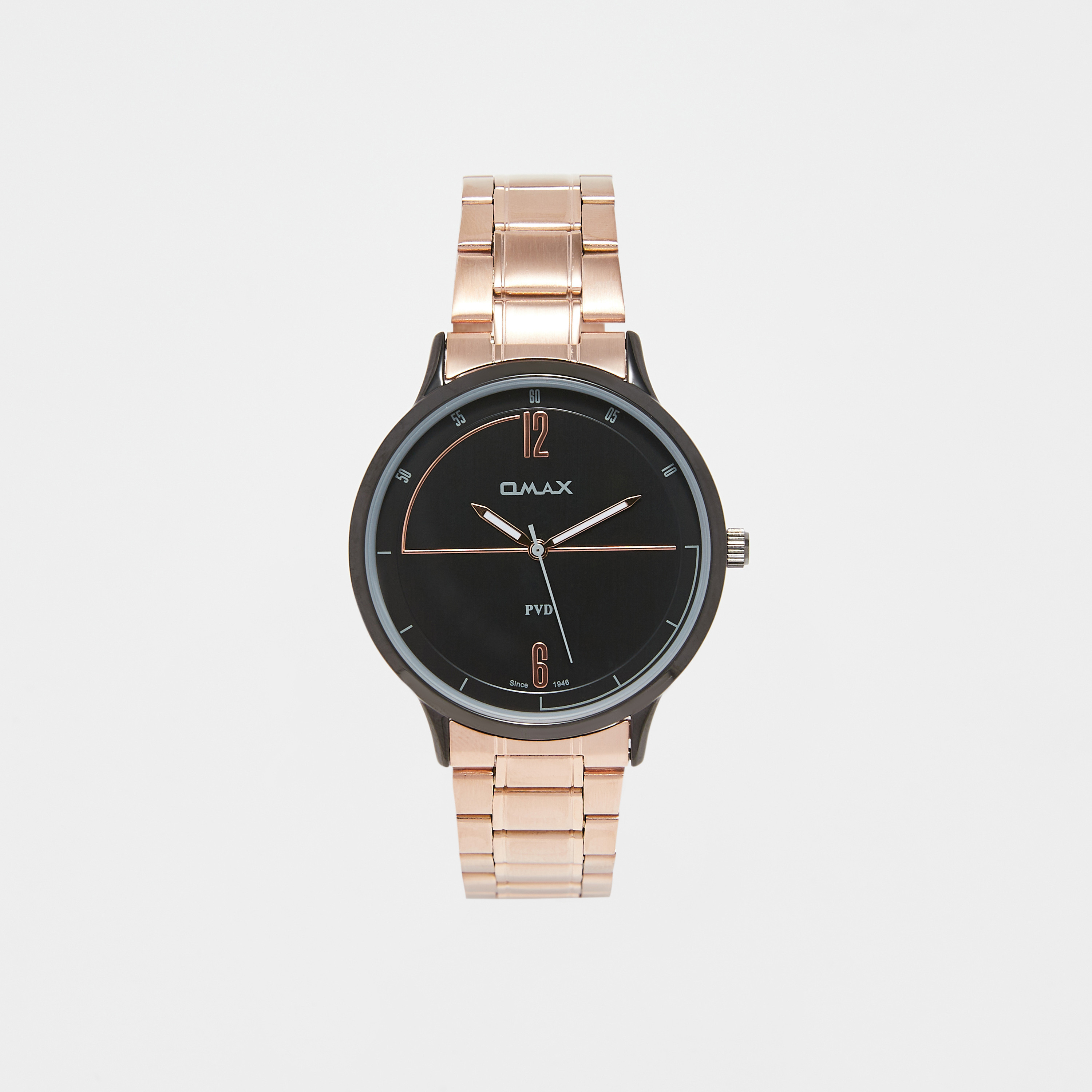 ساعة يد تناظرية ذهبية وردية للرجال من أوماكس-men-watchesandjewellery-watches-image-1