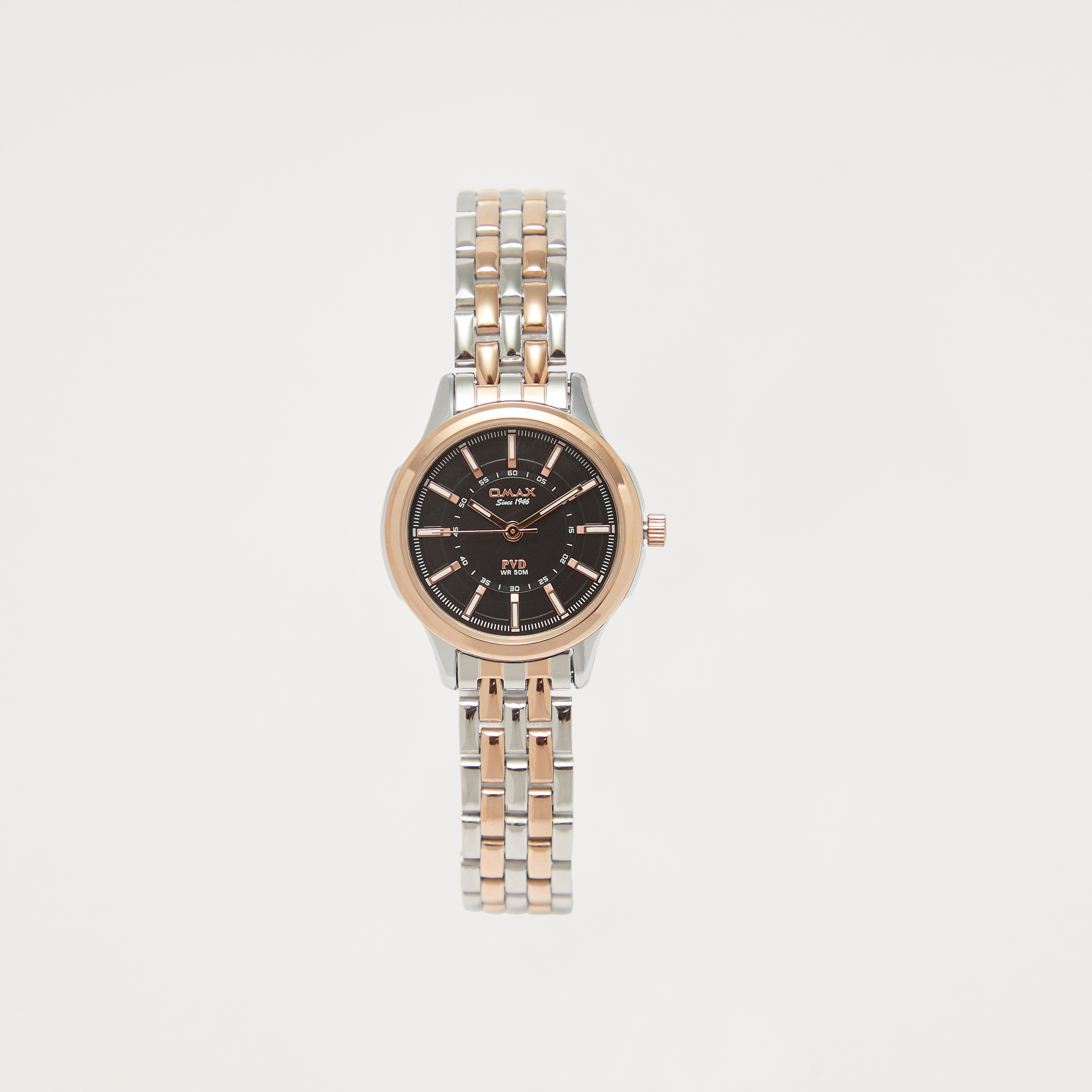 Omax Women's Silver and Gold Analog Wrist Watch-women-watchesandjewellery-watches-image-1