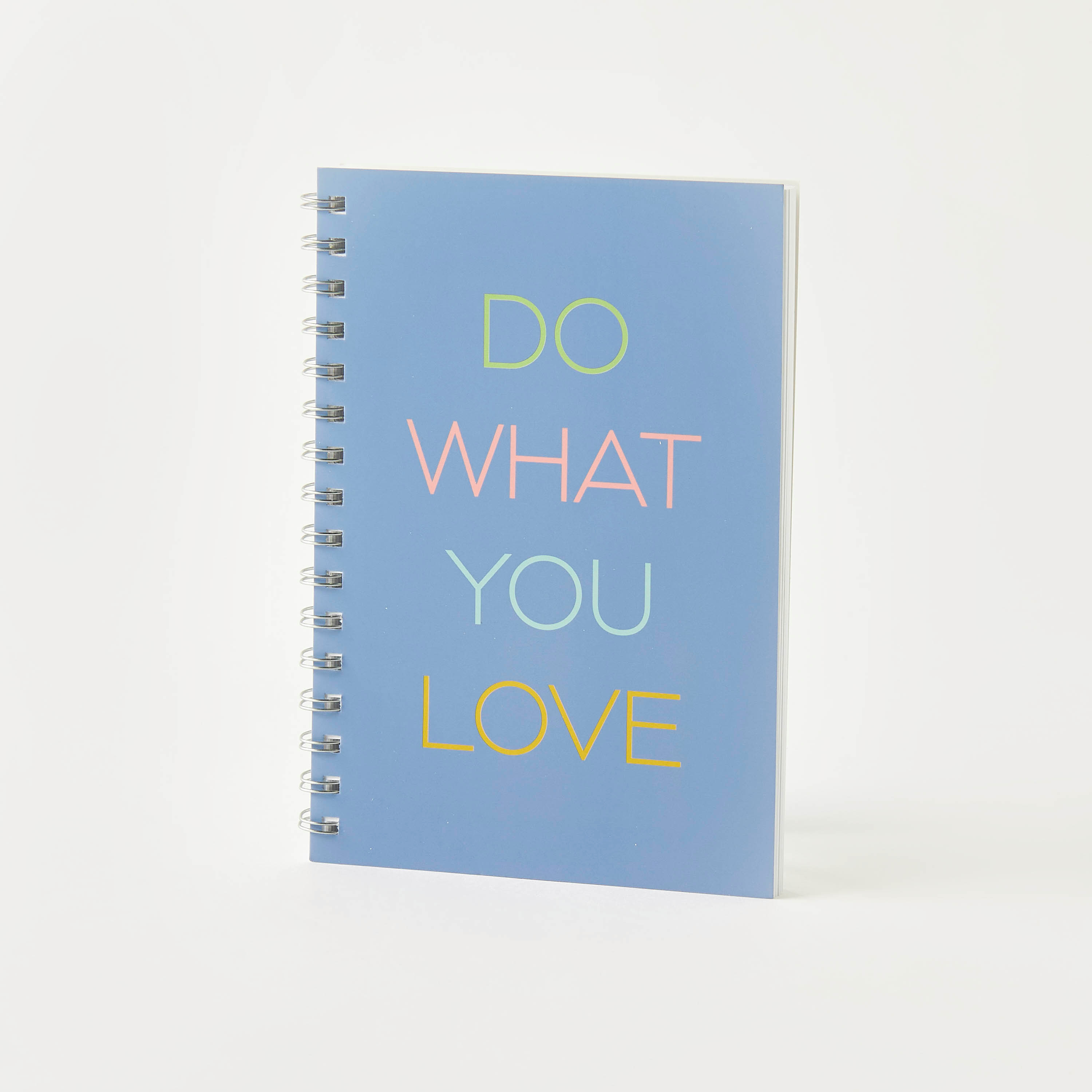 Slogan Print A5 Ruled Spiral Notebook-school-stationery-notebooks-image-1