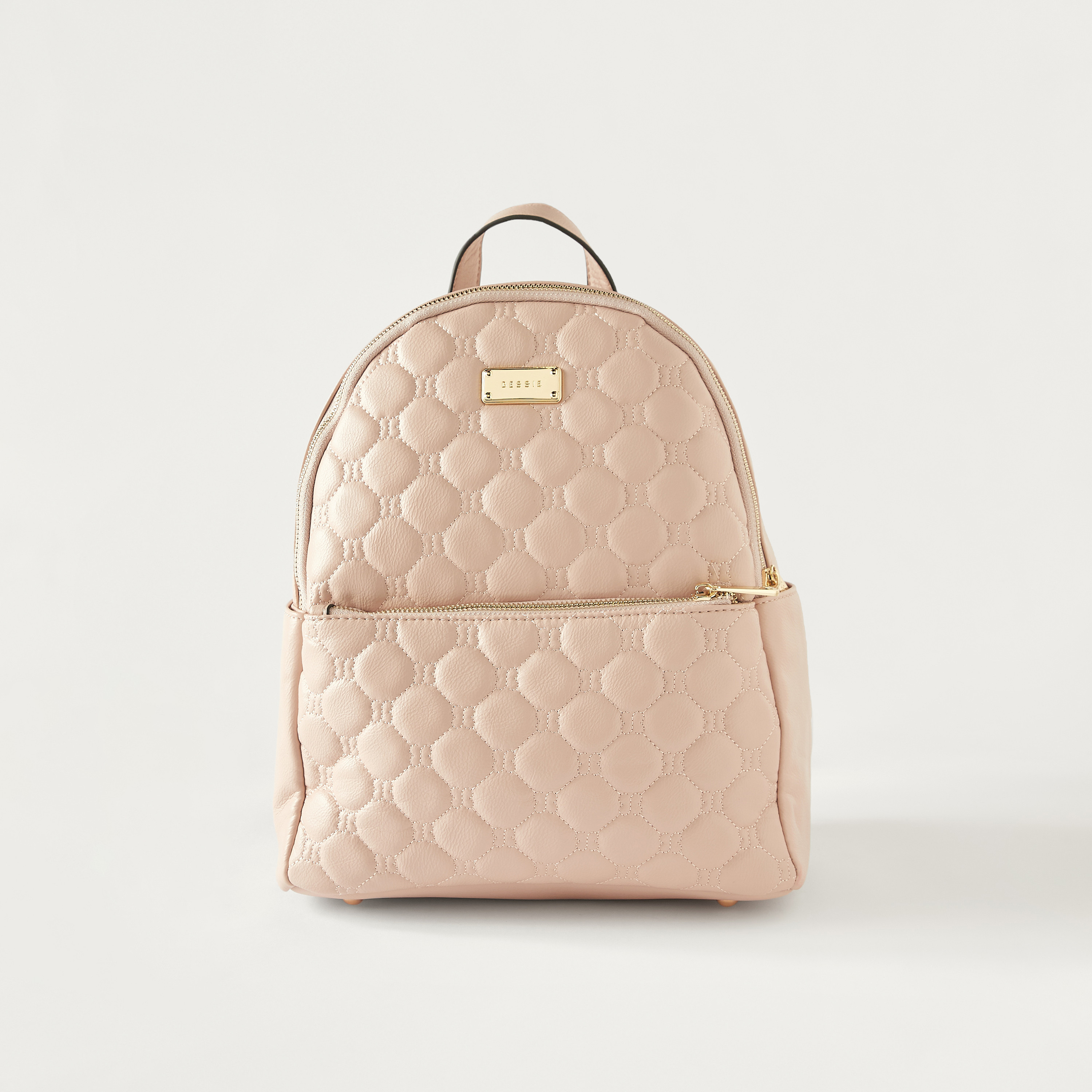 Buy Bessie London Quilted Backpack with Adjustable Straps