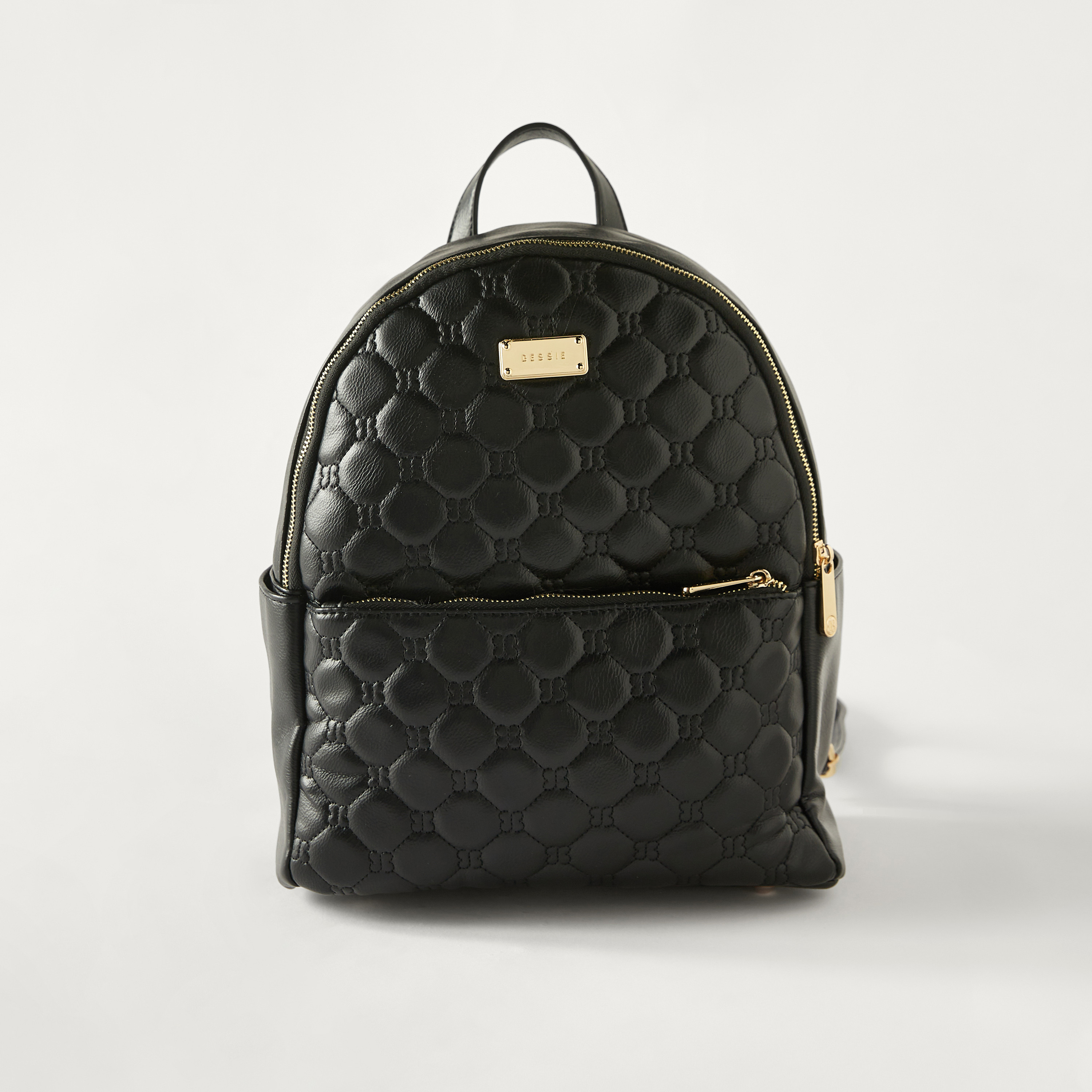 Shop Bessie London Quilted Backpack with Adjustable Straps