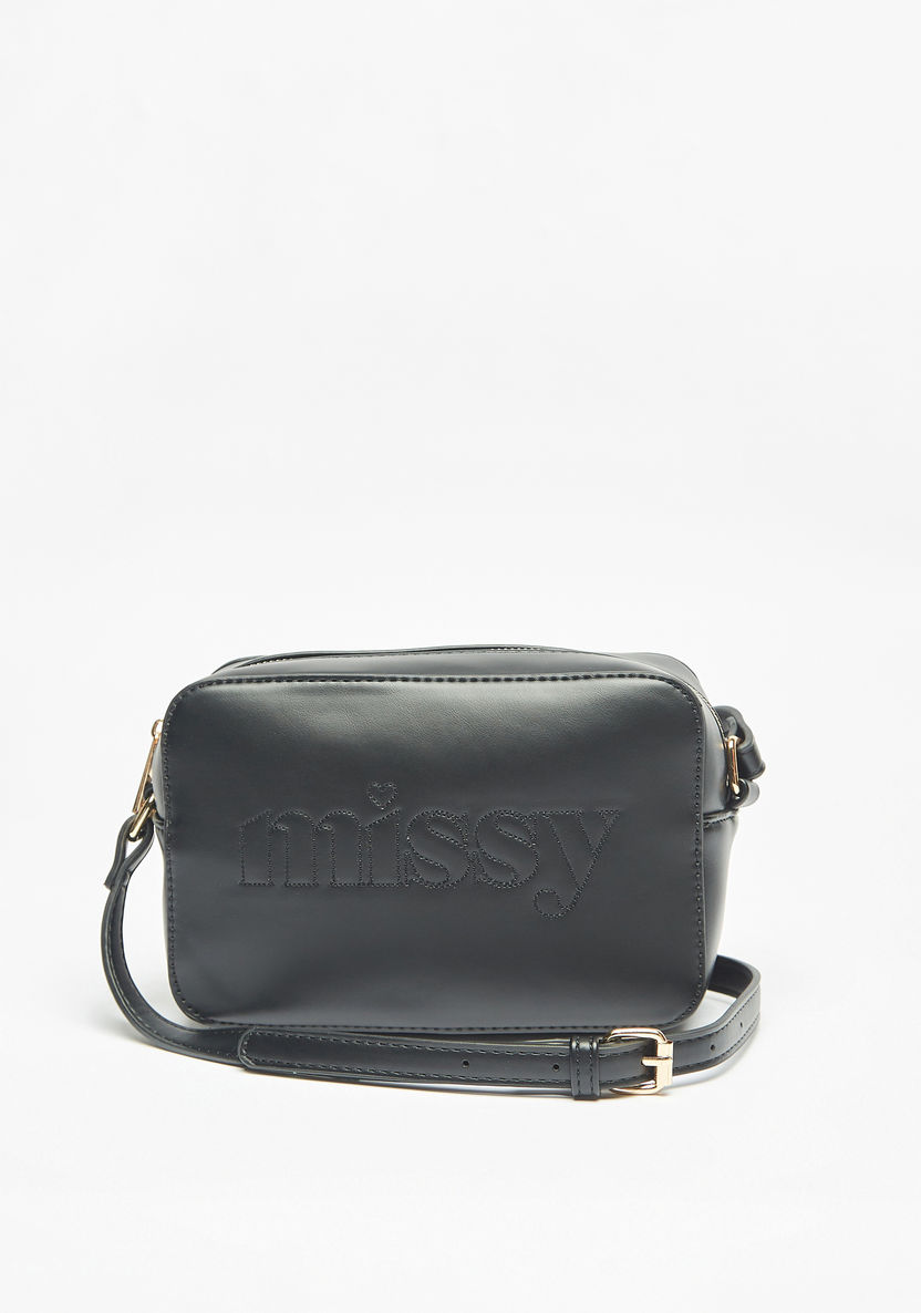 Missy Solid Crossbody Bag with Adjustable Strap and Zip Closure-Women%27s Handbags-image-0