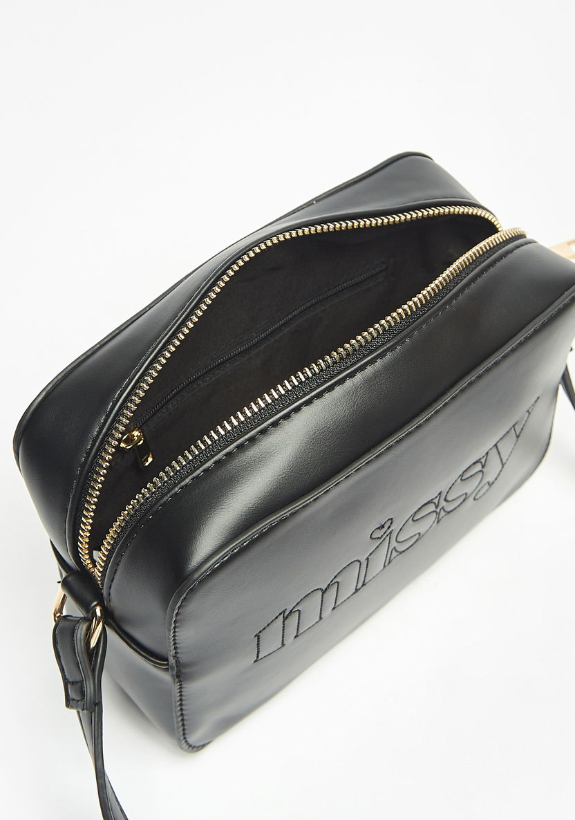 Missy Solid Crossbody Bag with Adjustable Strap and Zip Closure-Women%27s Handbags-image-3