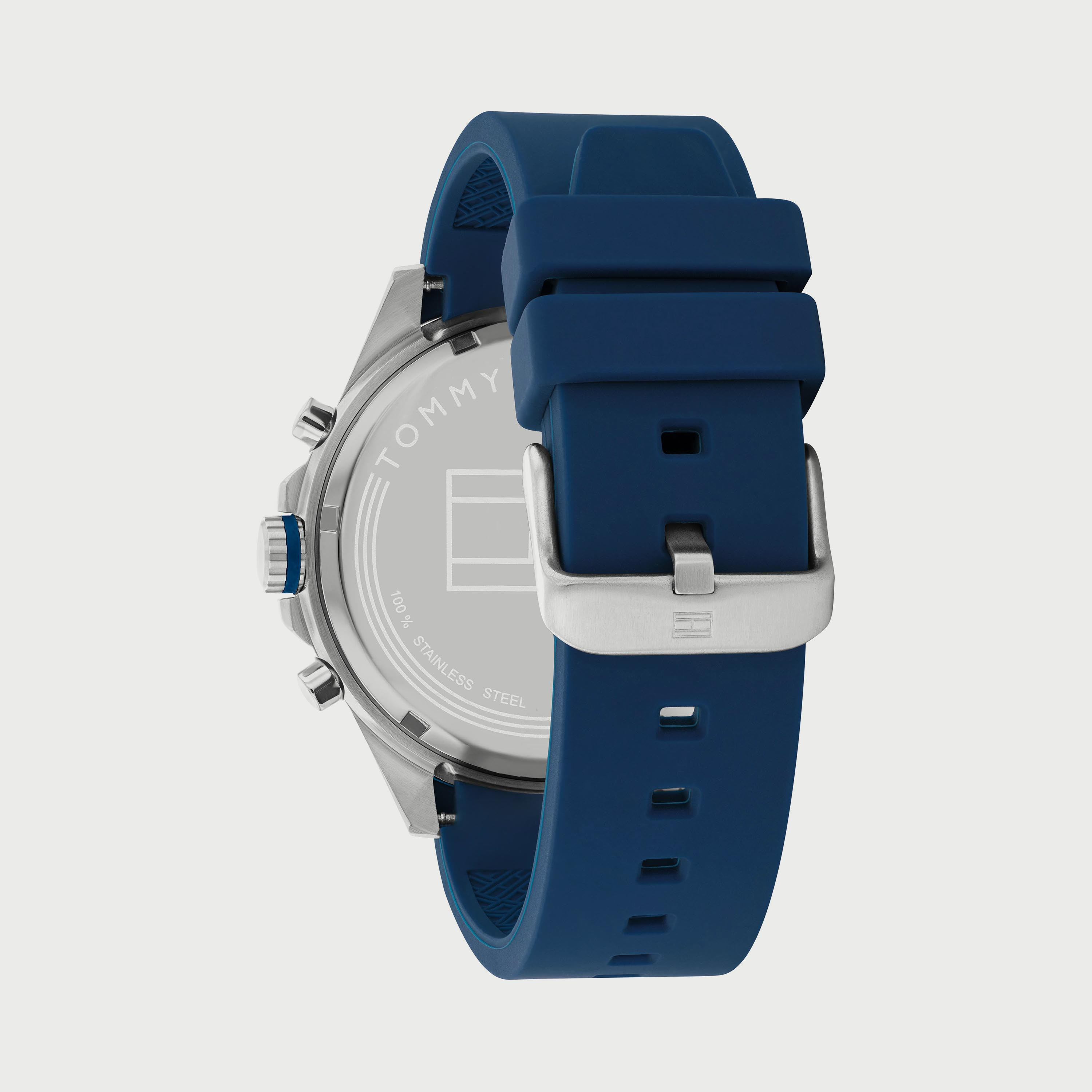 Tommy hilfiger men's on sale blue silicone strap watch