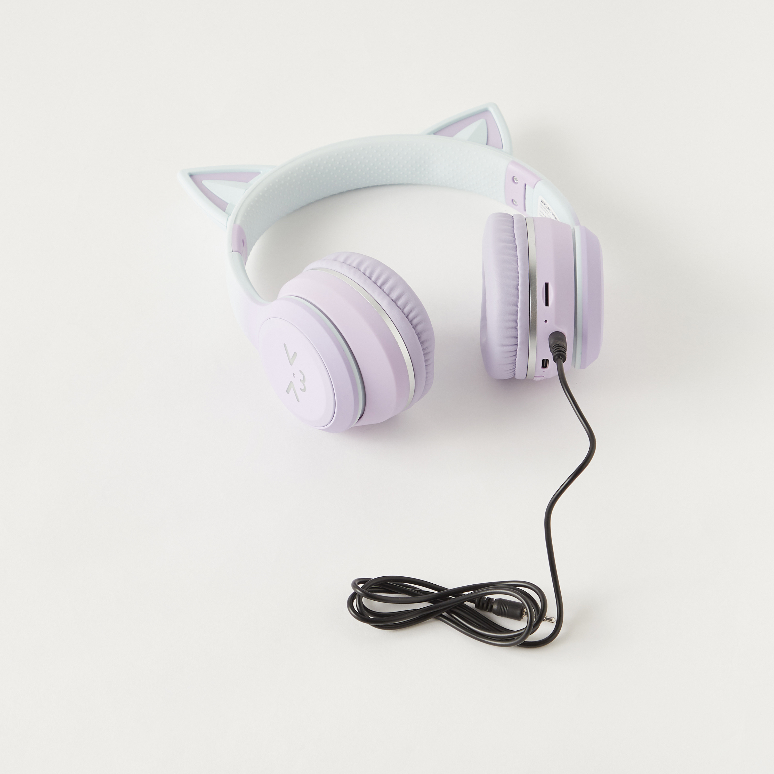 Findz Cat Light-Up Wired Headphones with Microphones-electronics-headphonesandearphones-image-1