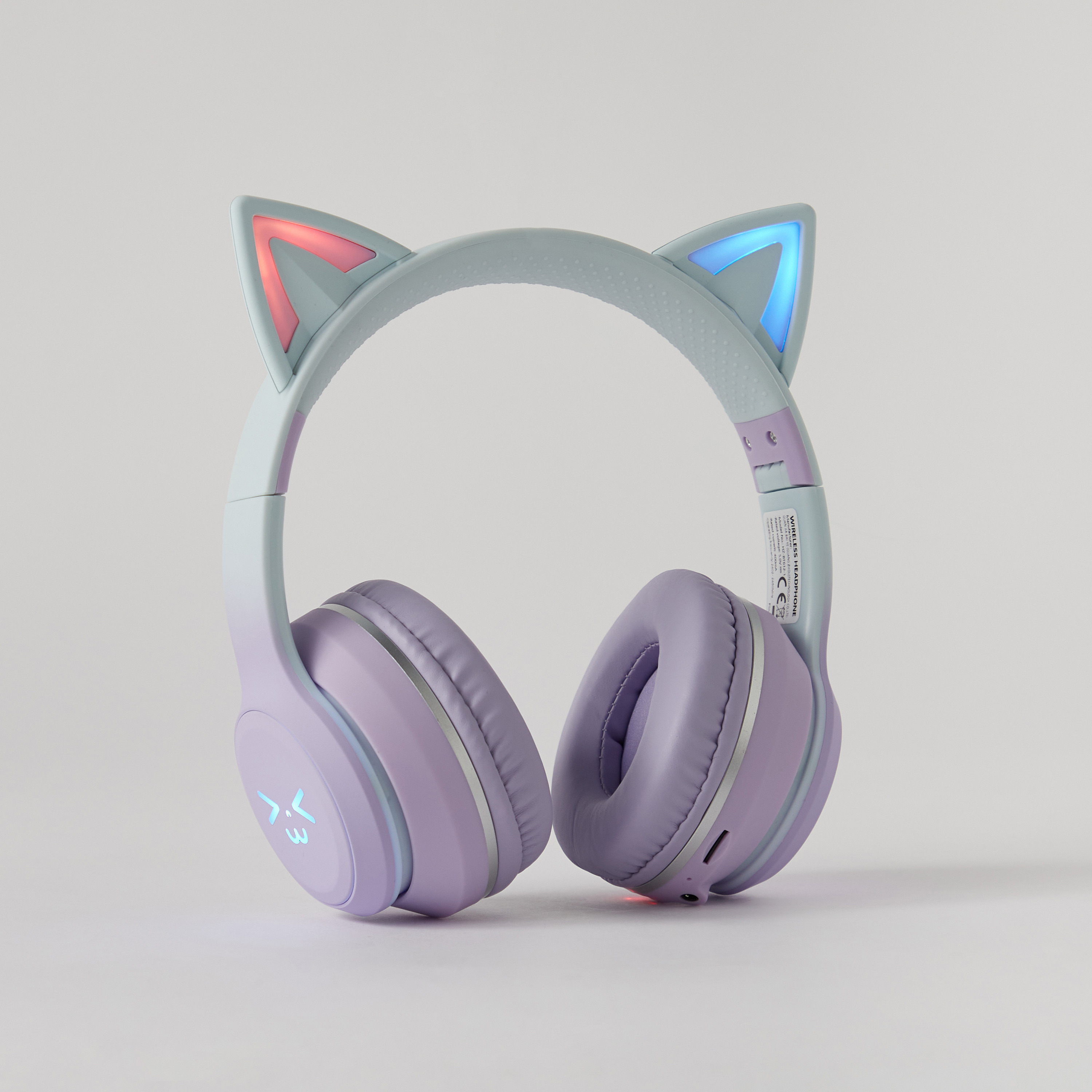 Findz Cat Light-Up Wired Headphones with Microphones-electronics-headphonesandearphones-image-2
