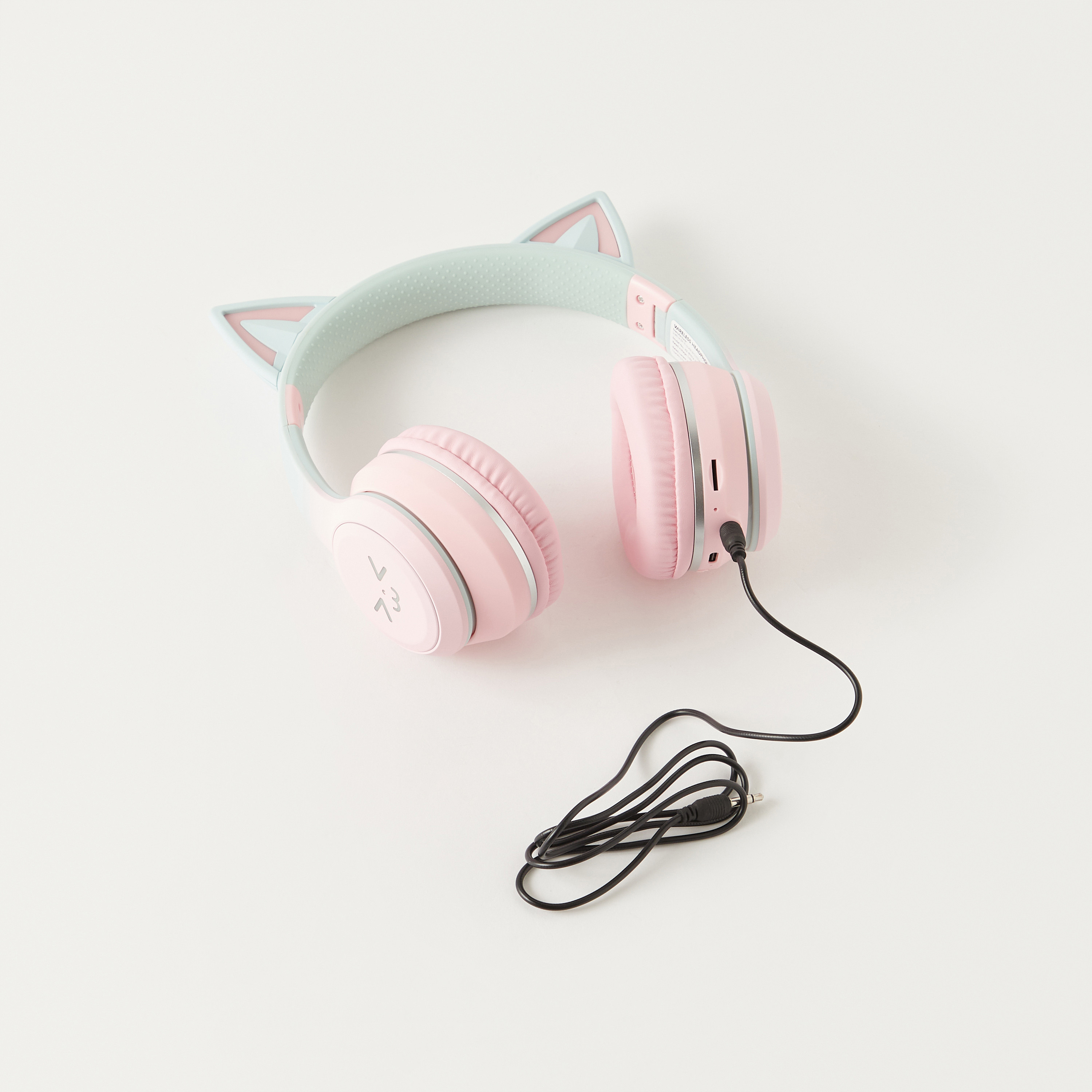 Findz Cat Light-Up Wired Headphones with Microphones-electronics-headphonesandearphones-image-1