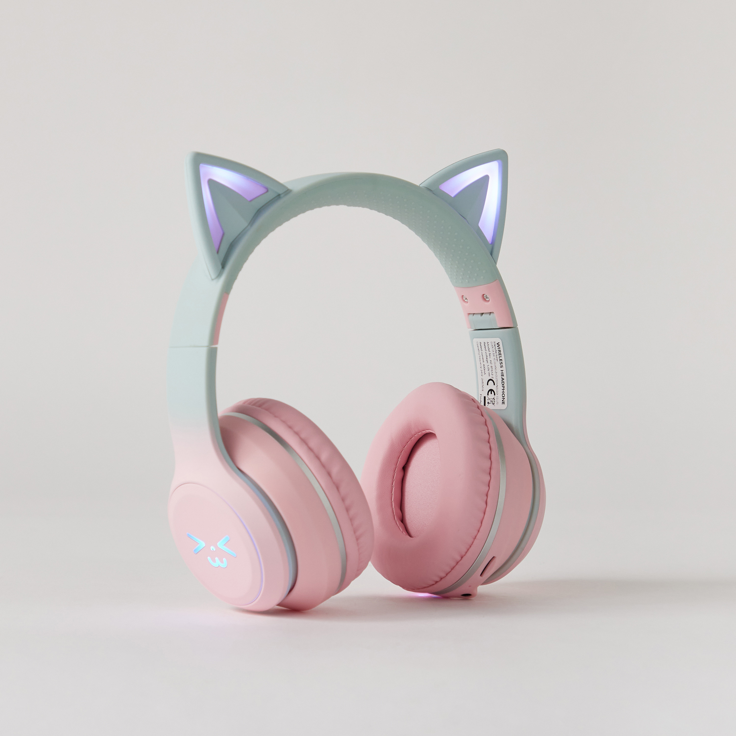 Findz Cat Light-Up Wired Headphones with Microphones-electronics-headphonesandearphones-image-2