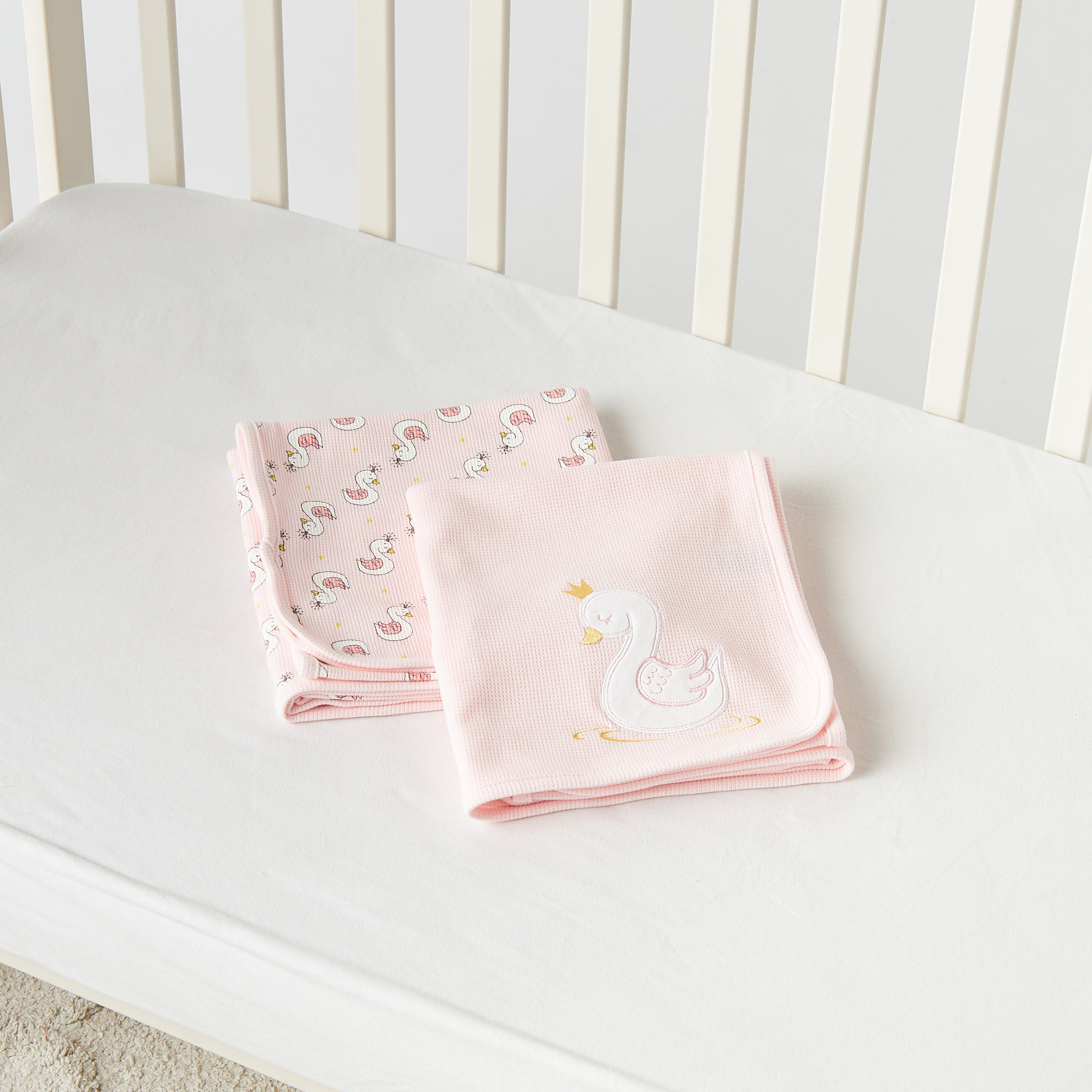 Juniors 2-Piece Textured Receiving Blanket Set - 76x102 cm-baby-nursery-blanketsandswaddles-receivingblankets-image-4