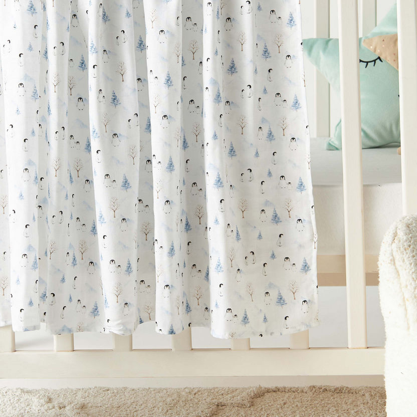 Giggles Printed Bamboo Muslin Swaddle Blanket - 120x120 cm-Swaddles and Sleeping Bags-image-2