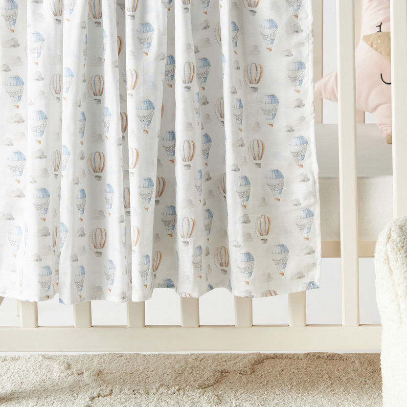 Giggles All-Over Print Bamboo Muslin Swaddle Blanket - 120x120 cm-Swaddles and Sleeping Bags-image-1