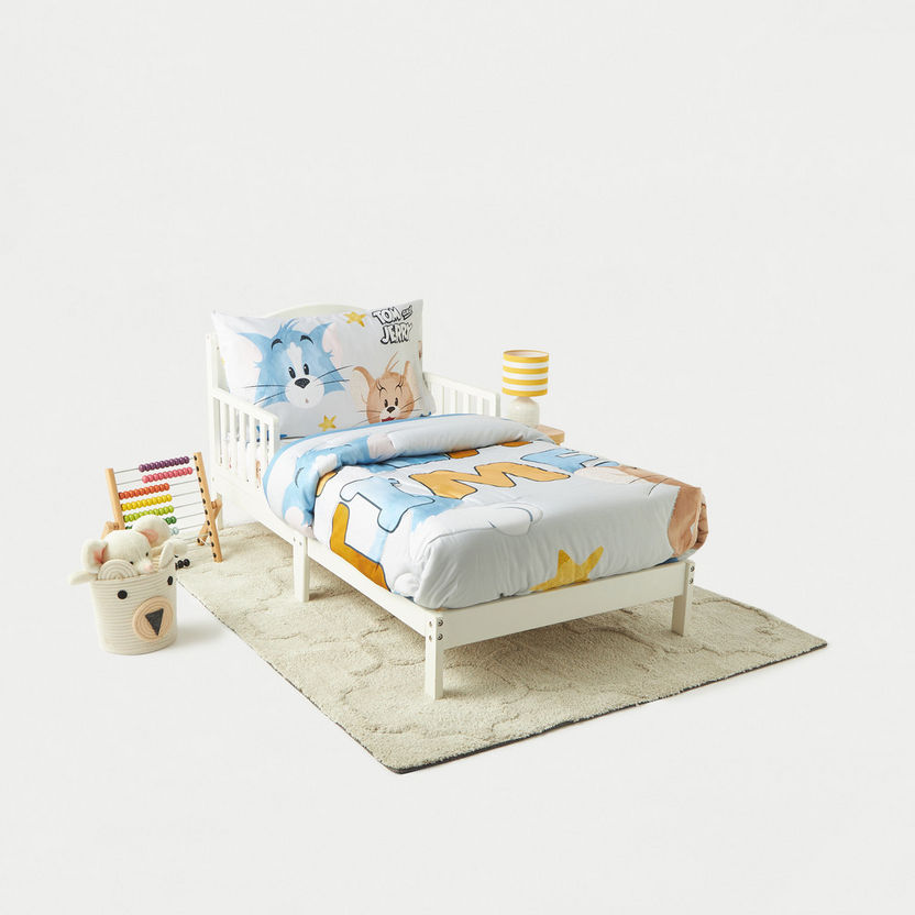Tom and Jerry Print 3-Piece Comforter Set-Toddler Bedding-image-4