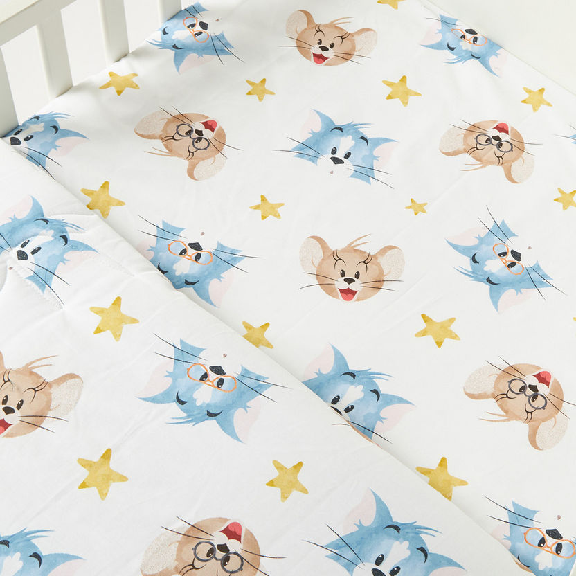 Tom and Jerry Print 3-Piece Comforter Set-Toddler Bedding-image-5