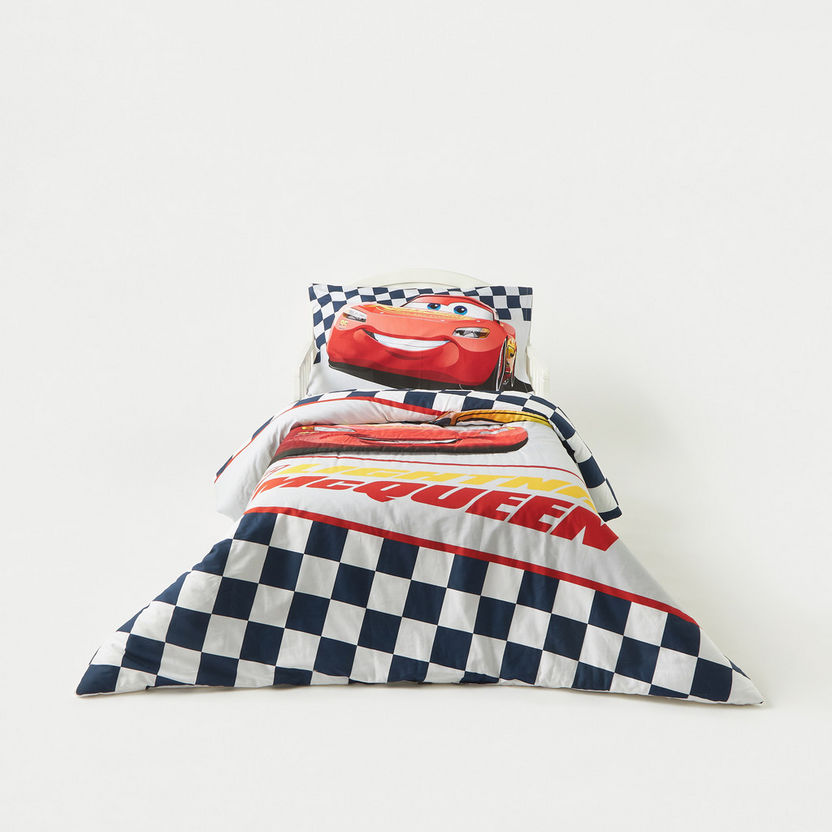 Cars Print 3-Piece Comforter Set-Toddler Bedding-image-6