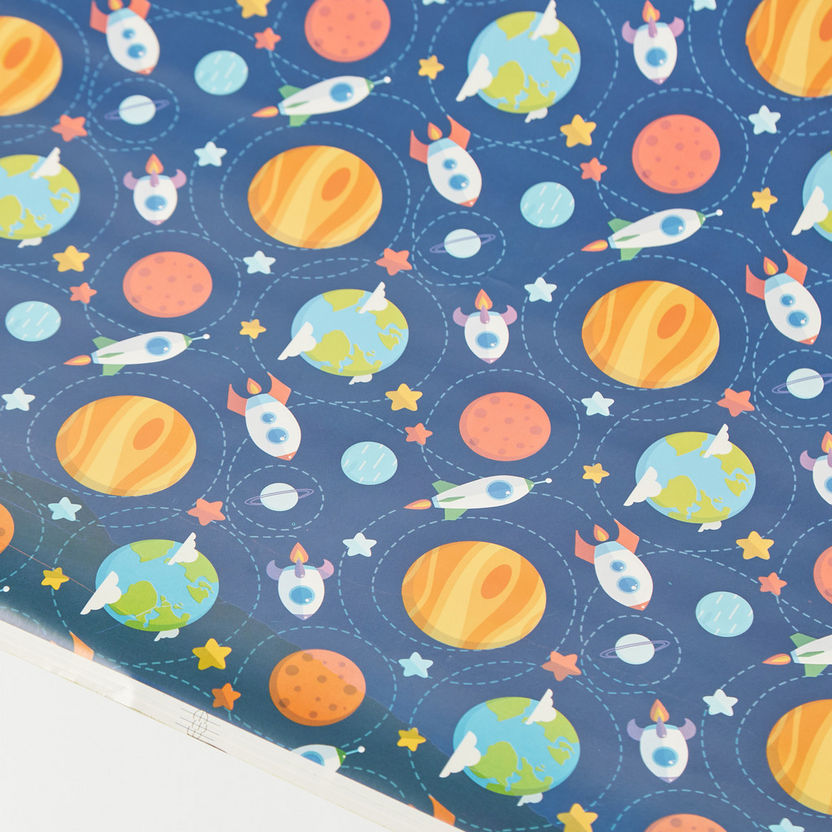 Gloo 3-Piece Space Print Gift Wrapping Sheet Set - 70x100 cm-Party Supplies-image-2