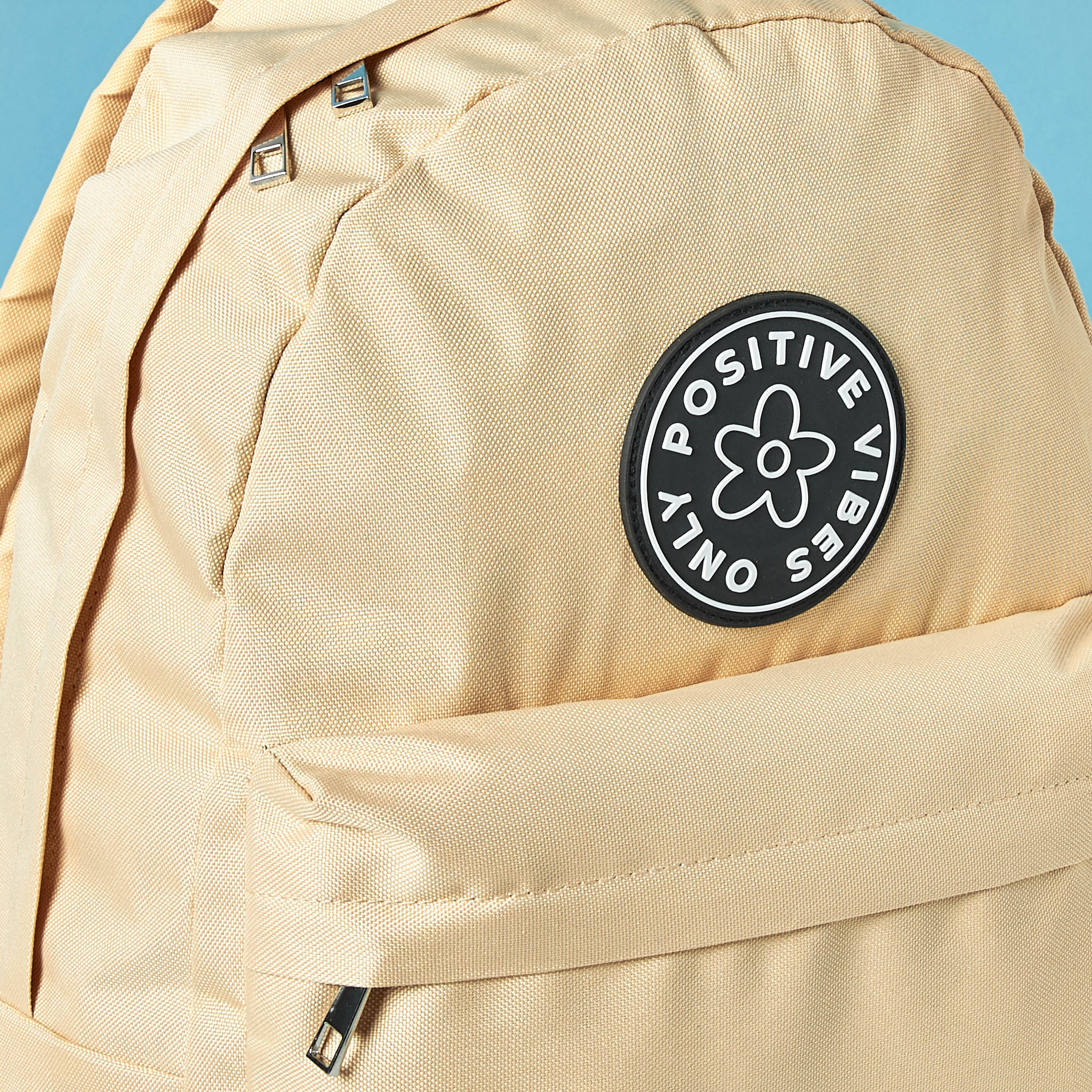 Mistotes Patch Detail Backpack with Adjustable Straps - 27x10x21 cms-women-bagsandwallets-backpacks-image-3