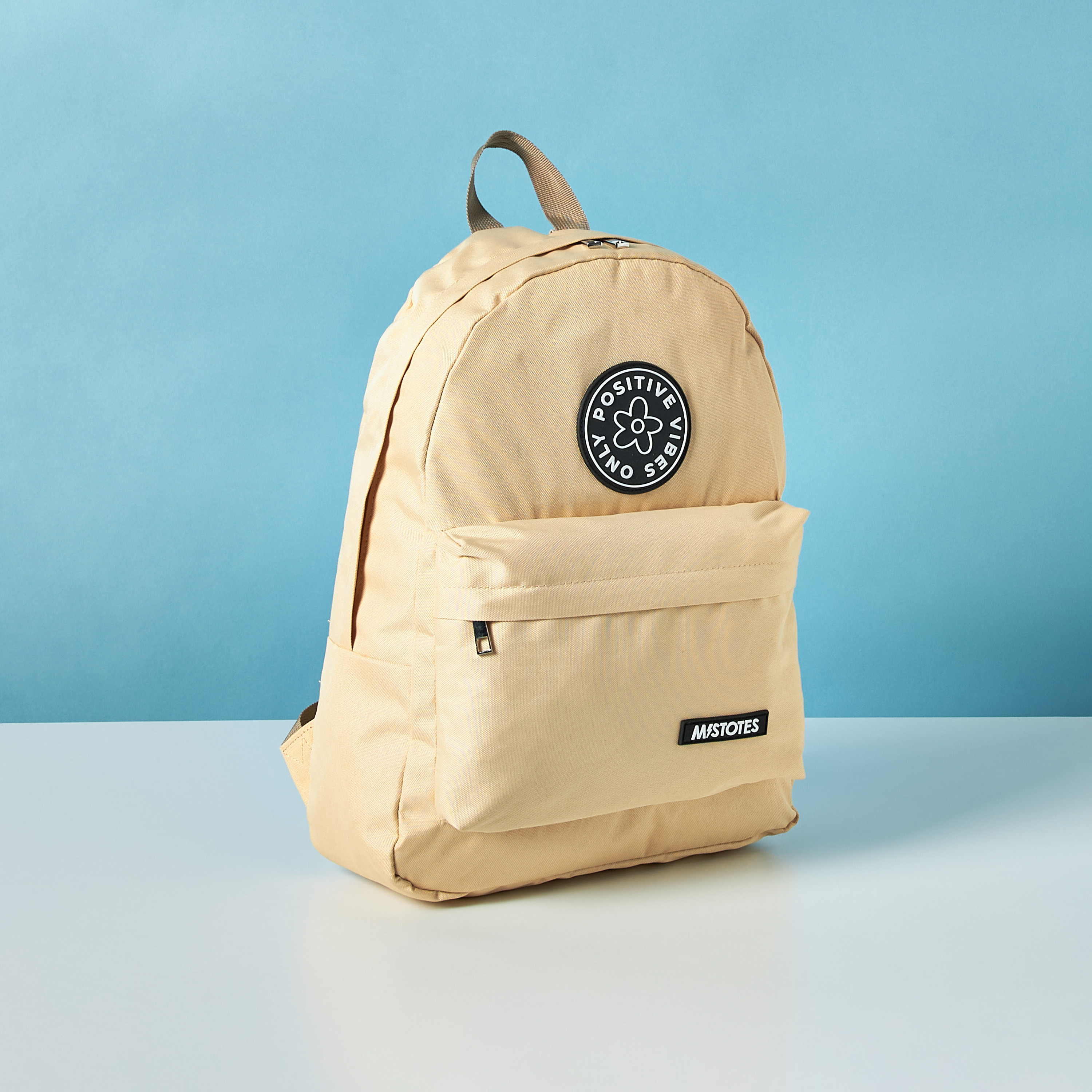 Mistotes Patch Detail Backpack with Adjustable Straps - 27x10x21 cms-women-bagsandwallets-backpacks-image-4
