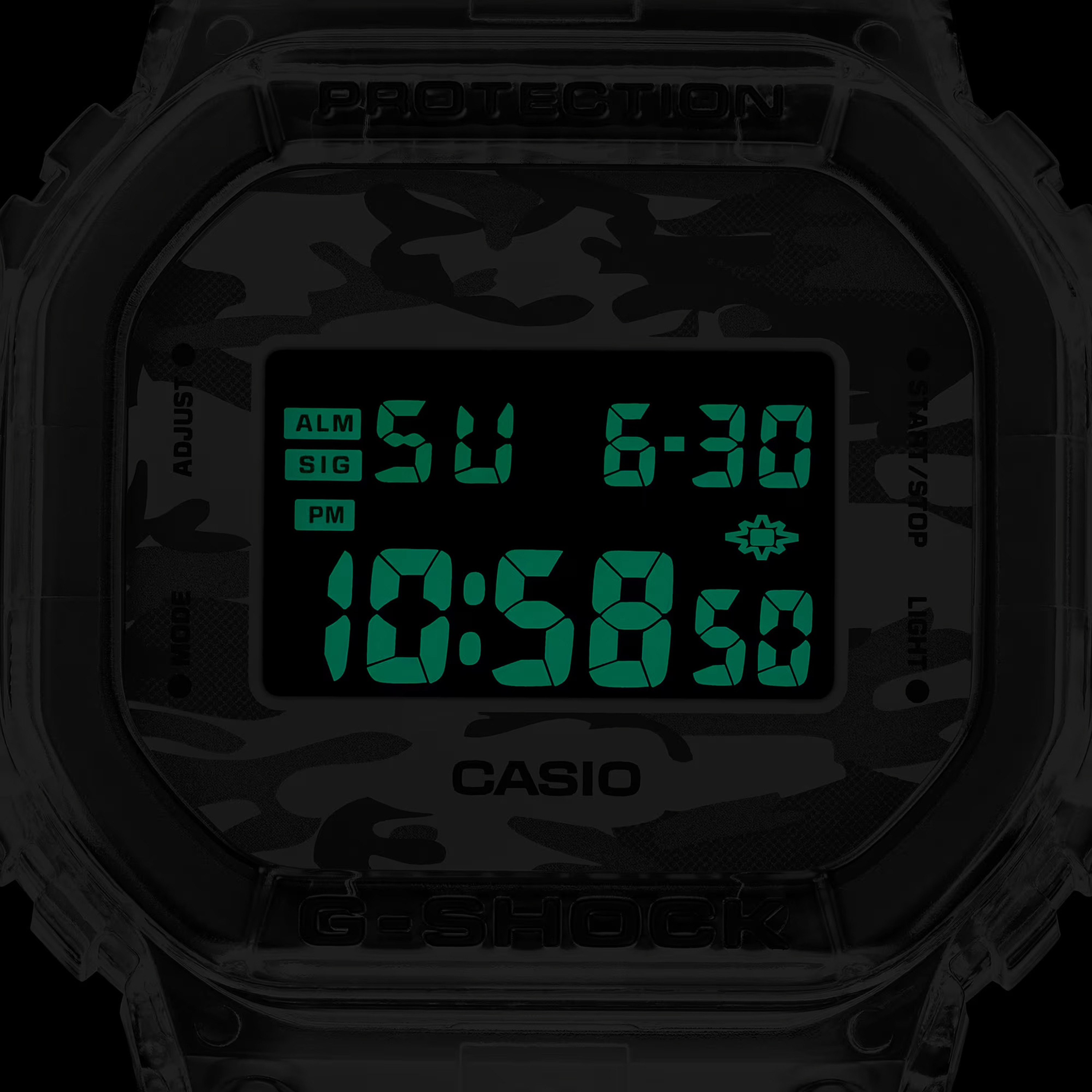 DW-5600SKC-1DR ساعة رقمية للرجال بلون أسود مع سوار سيليكون من جي شوك-men-watchesandjewellery-watches-image-5