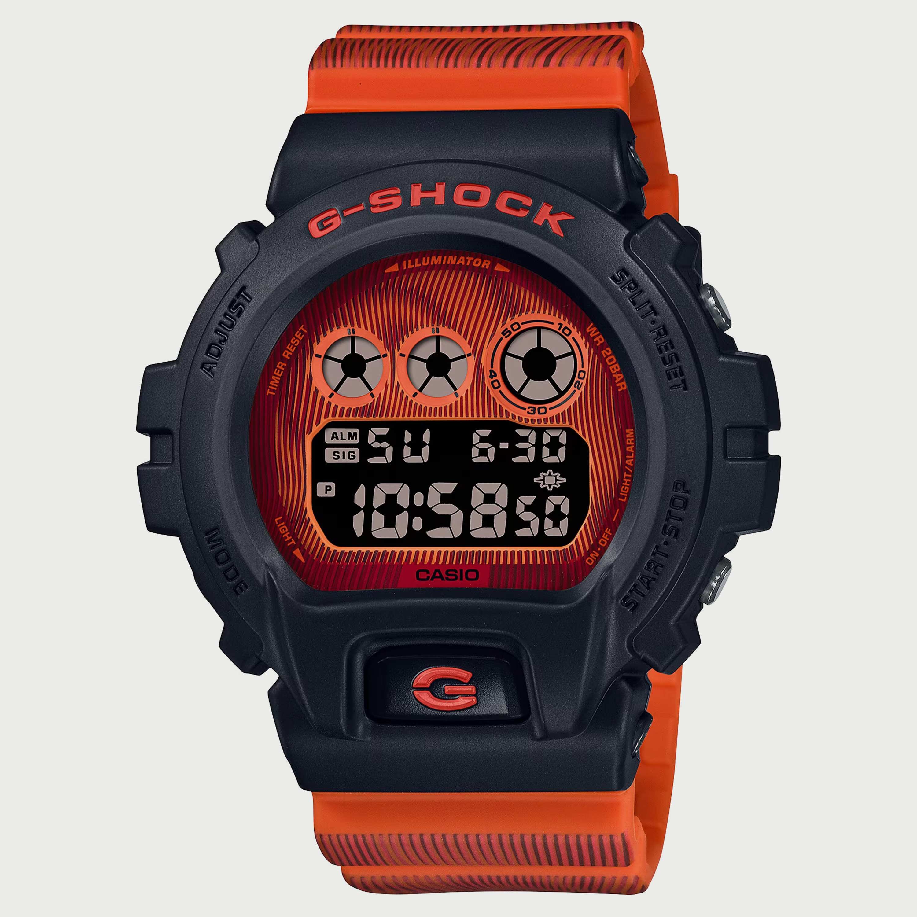 G-Shock Men's Multi Colour Digital Silicone Strap Watch - DW-6900TD-4DR-men-watchesandjewellery-watches-image-1