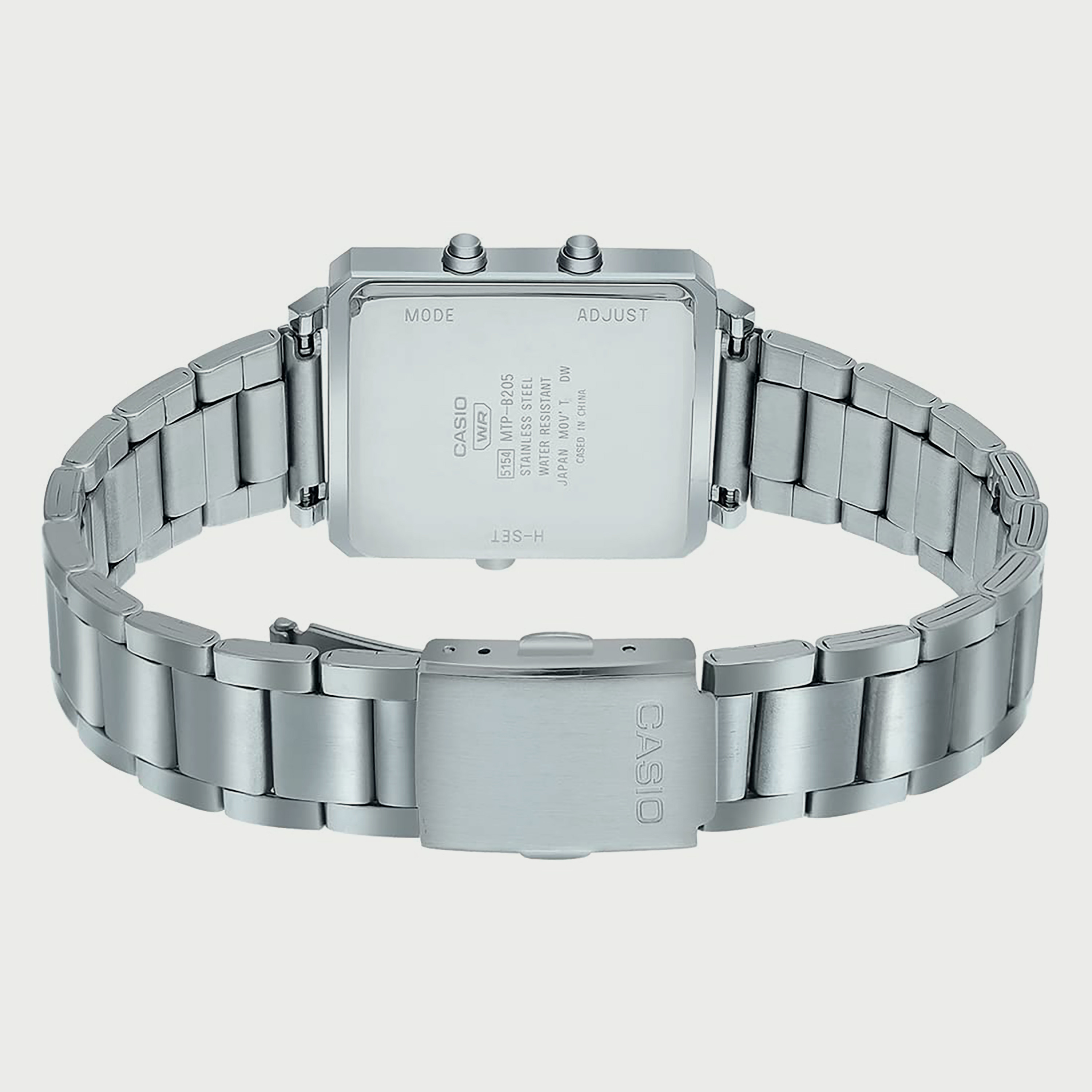 Casio Men's Silver Analog-Digital Stainless Steel Strap Watch - MTP-B205D-1EDF-men-watchesandjewellery-watches-image-3