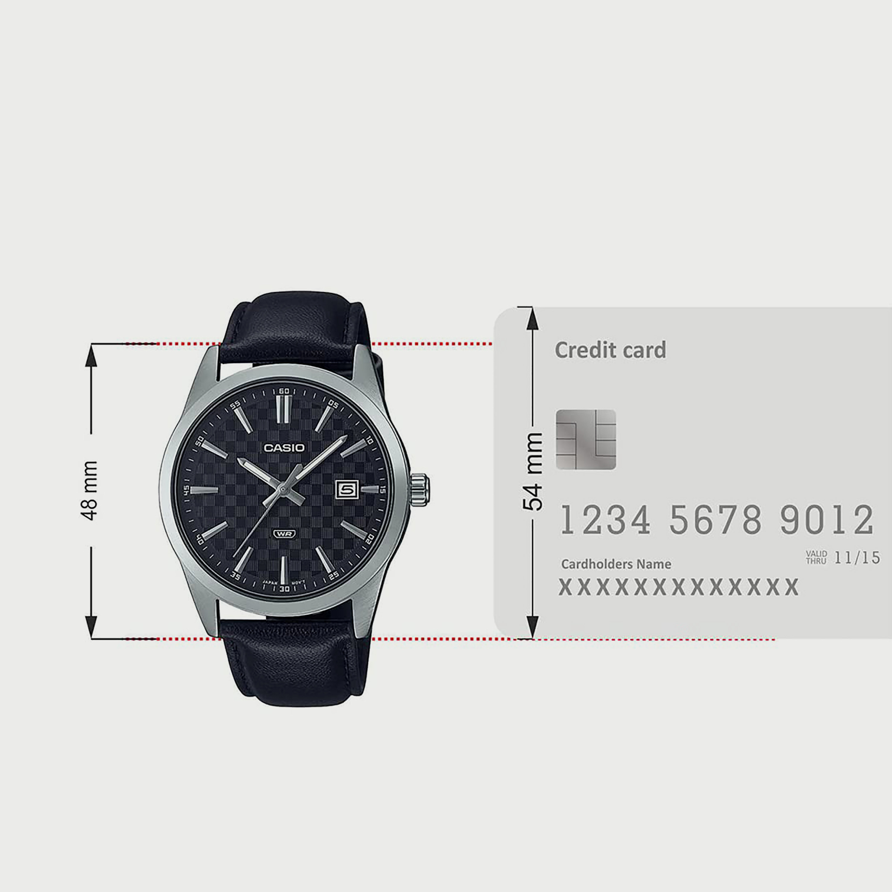 Casio Men's Black Analog Leather Strap Watch - MTP-VD03L-1AUDF-men-watchesandjewellery-watches-image-5