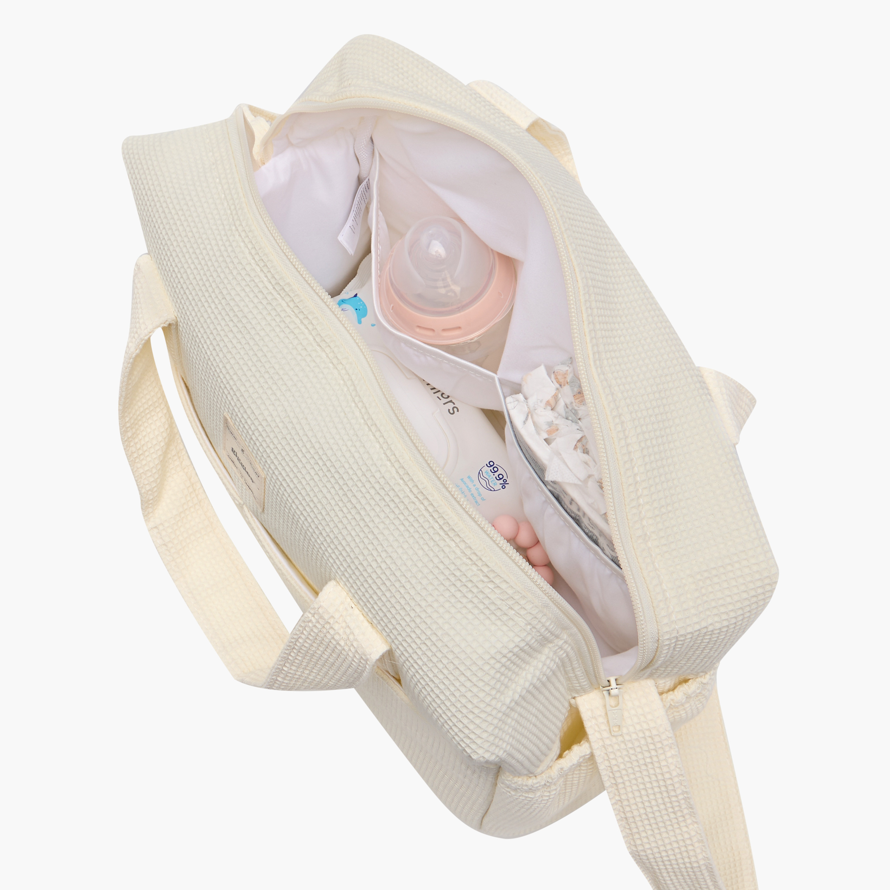 شنطة حفاضات بارزة الملمس من قماش بيكيه بمقابض من جيجلز-baby-gear-diaperbags-image-11