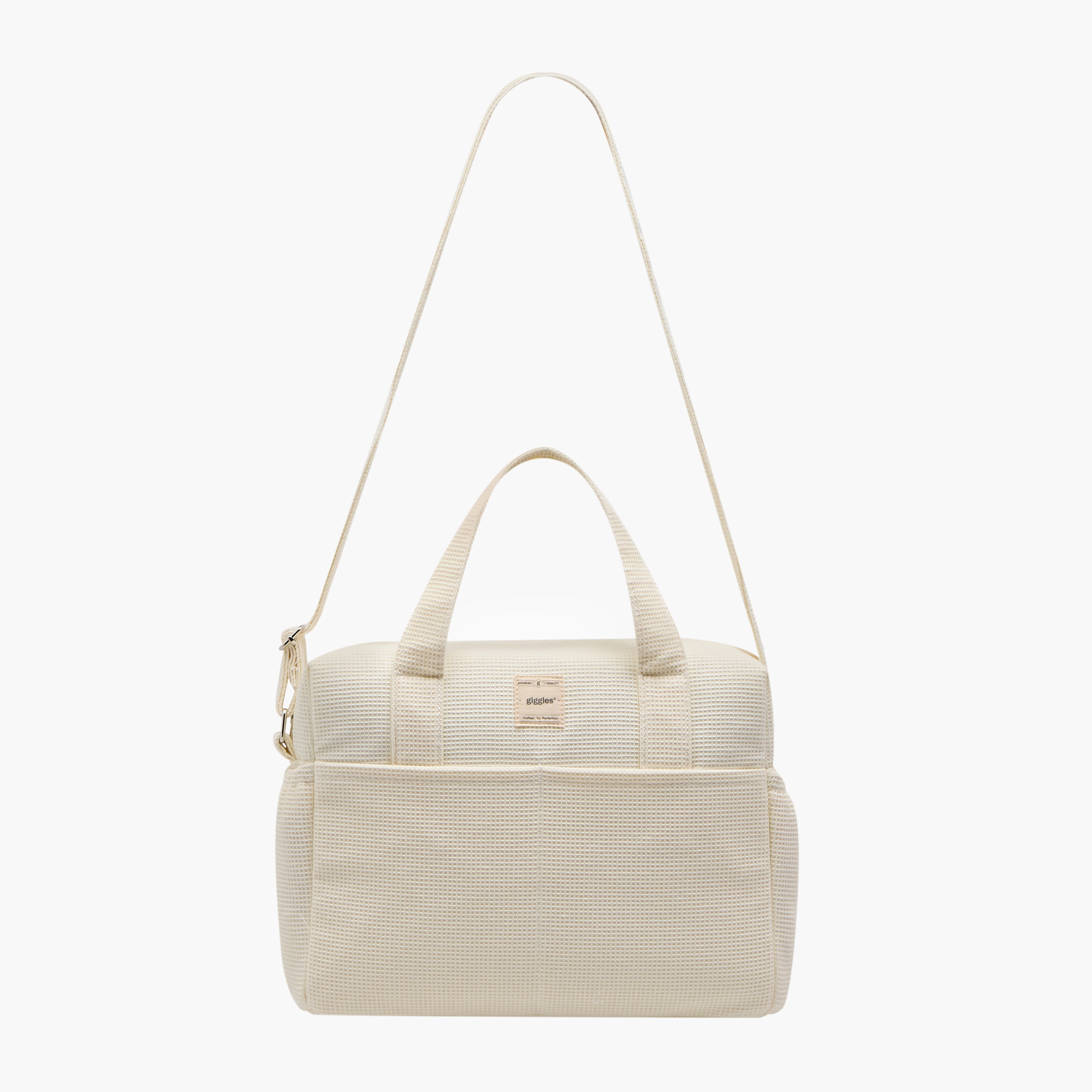 شنطة حفاضات بارزة الملمس من قماش بيكيه بمقابض من جيجلز-baby-gear-diaperbags-image-2
