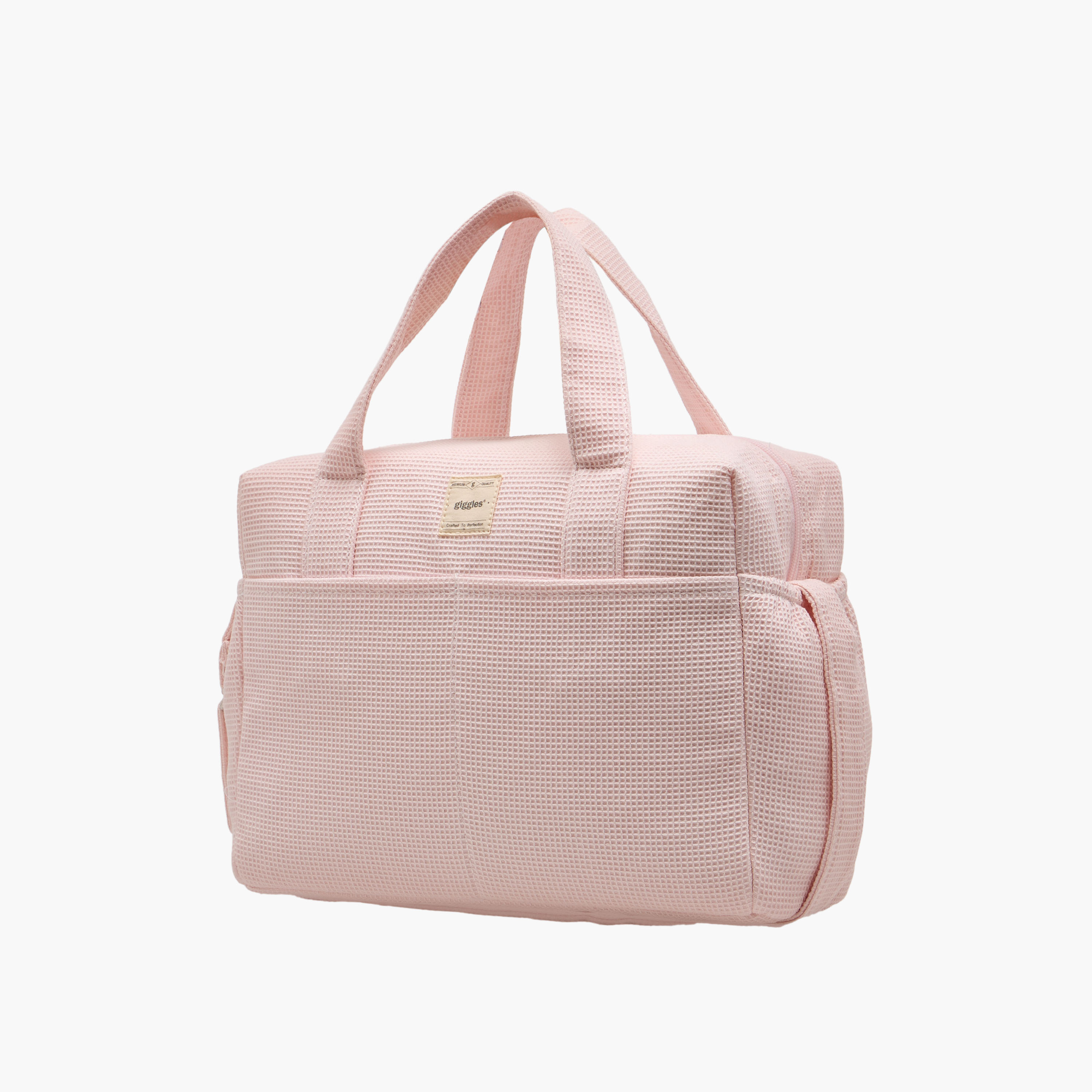 شنطة حفاضات بارزة الملمس من قماش بيكيه بمقابض من جيجلز-baby-gear-diaperbags-image-4