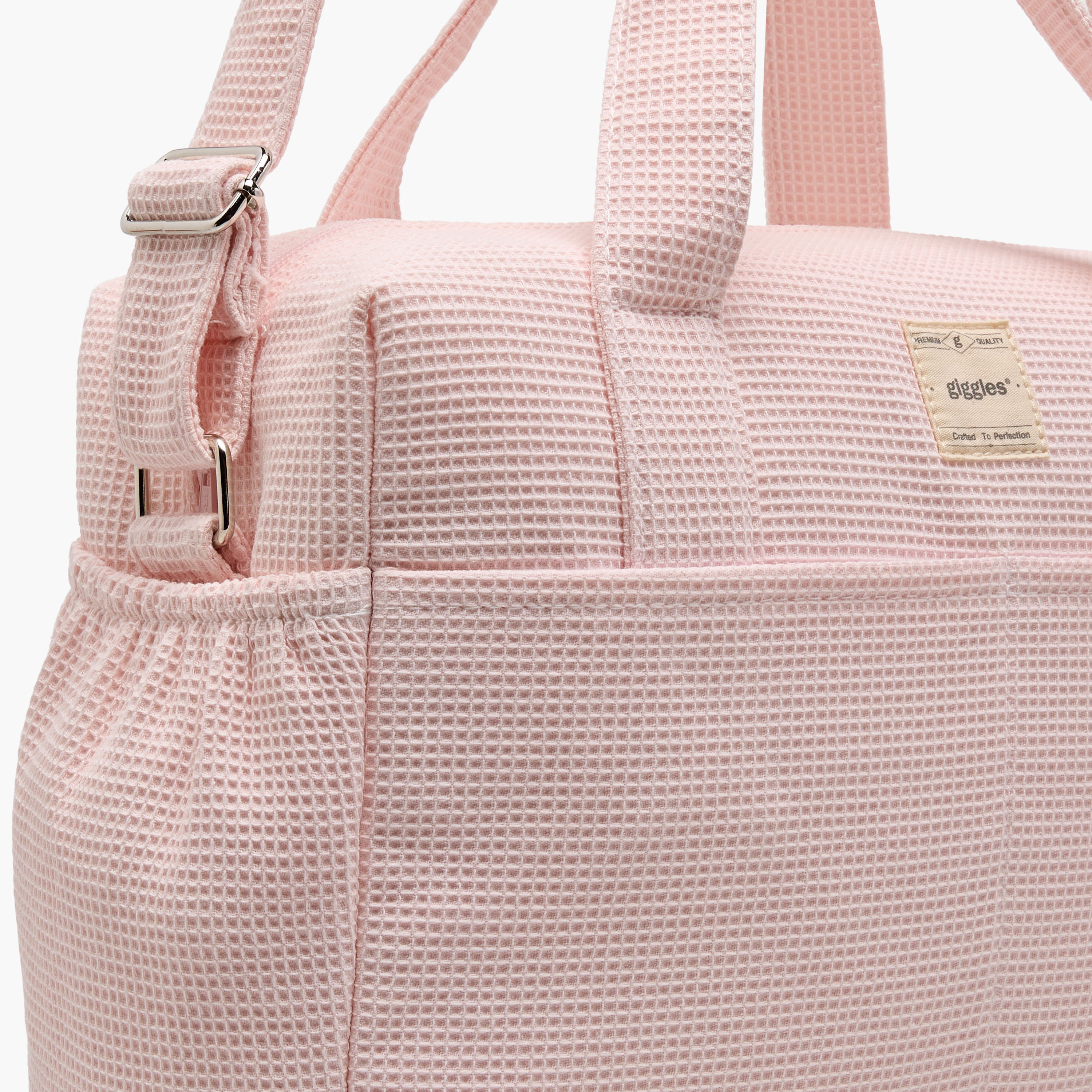 شنطة حفاضات بارزة الملمس من قماش بيكيه بمقابض من جيجلز-baby-gear-diaperbags-image-7